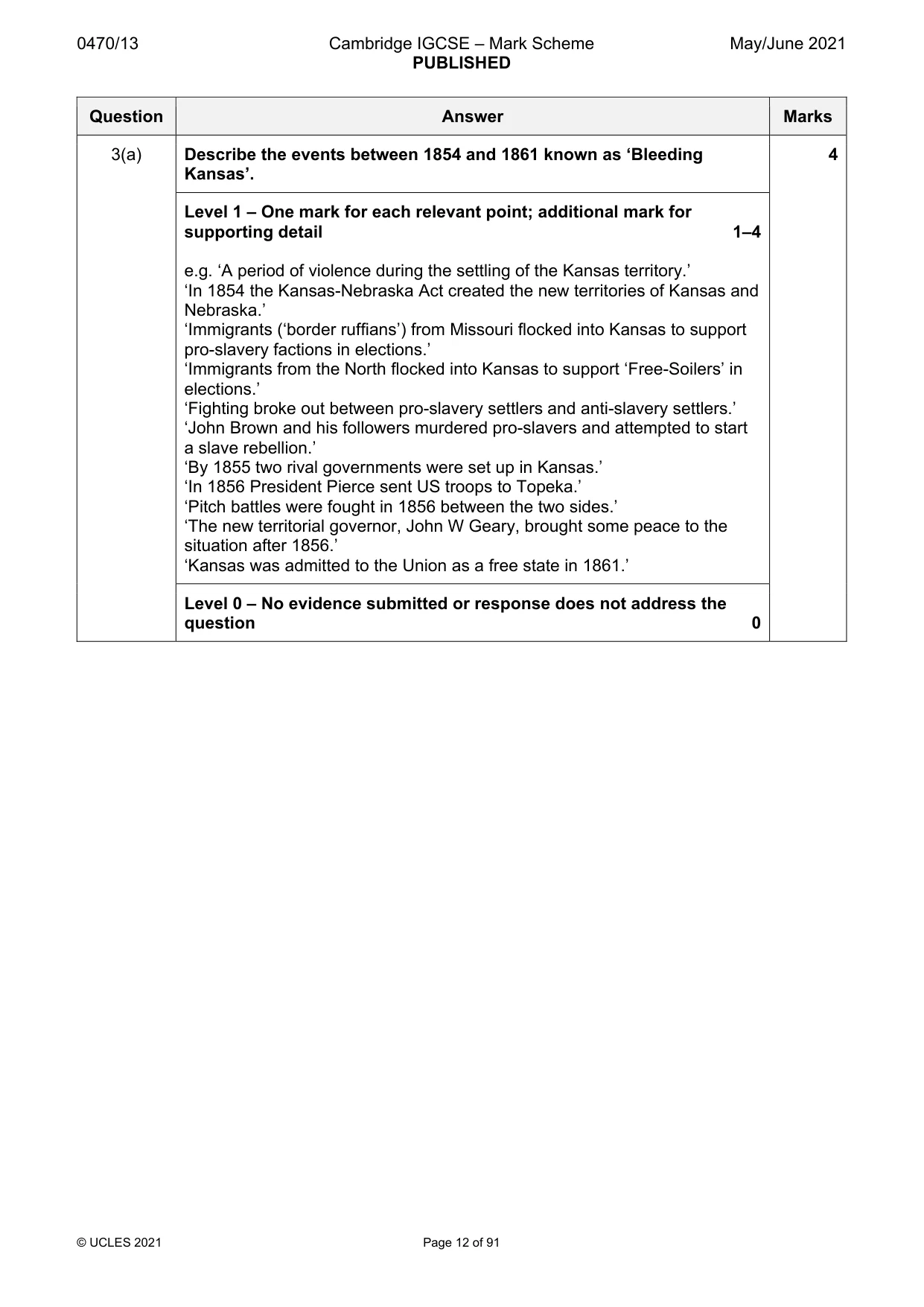 Mark scheme, page 12 of 91