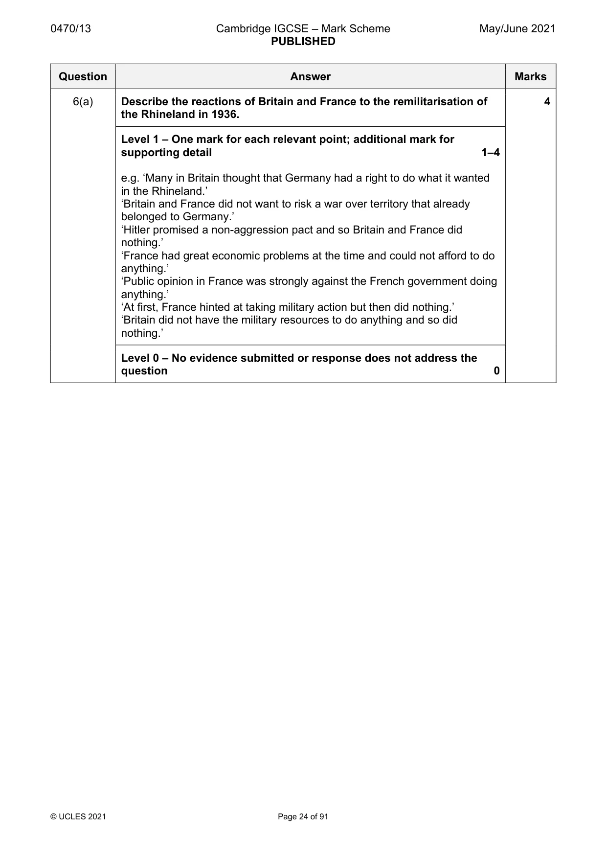 Mark scheme, page 24 of 91
