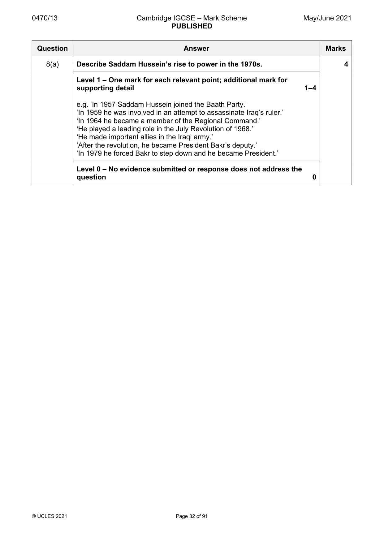 Mark scheme, page 32 of 91