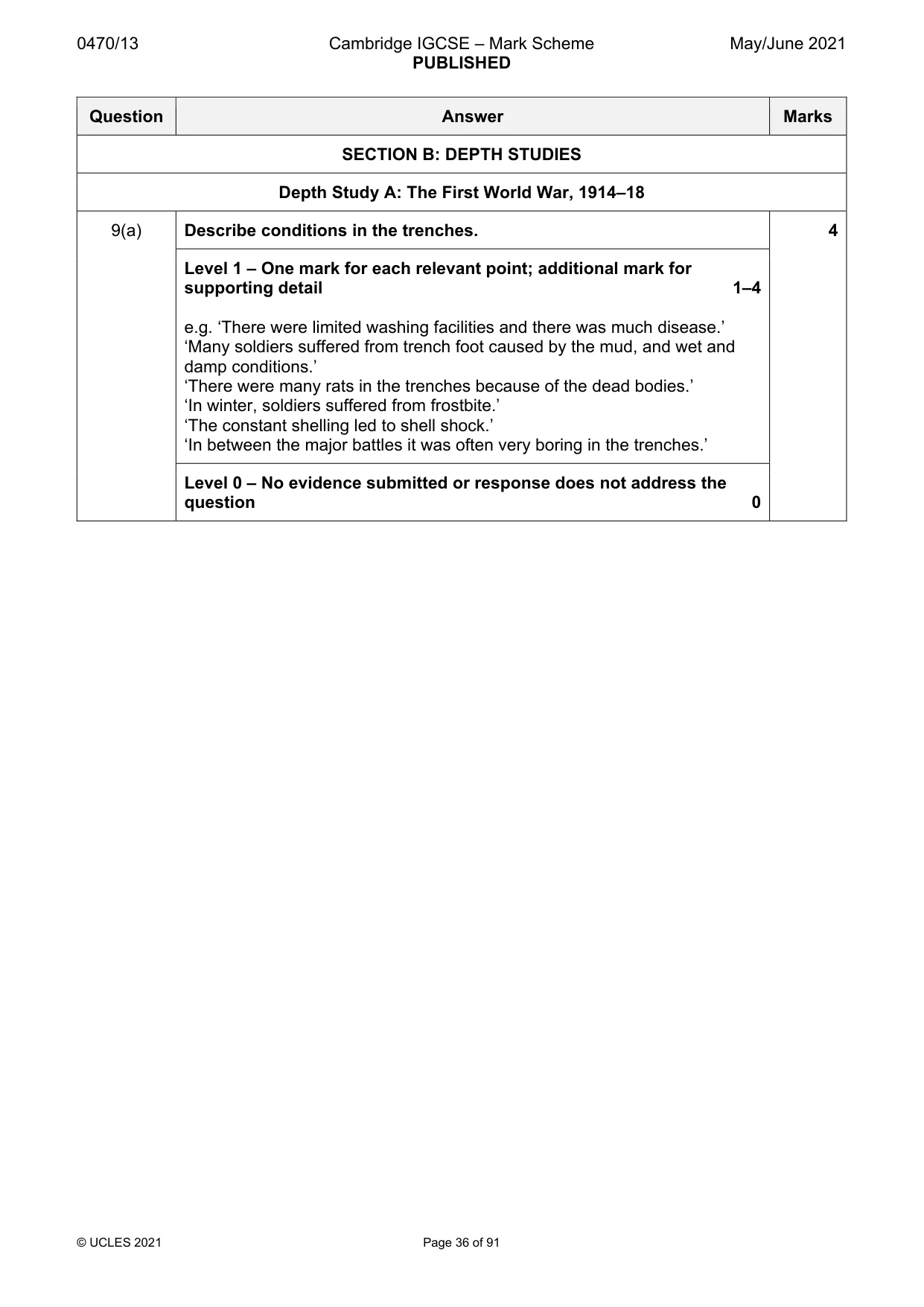 Mark scheme, page 36 of 91