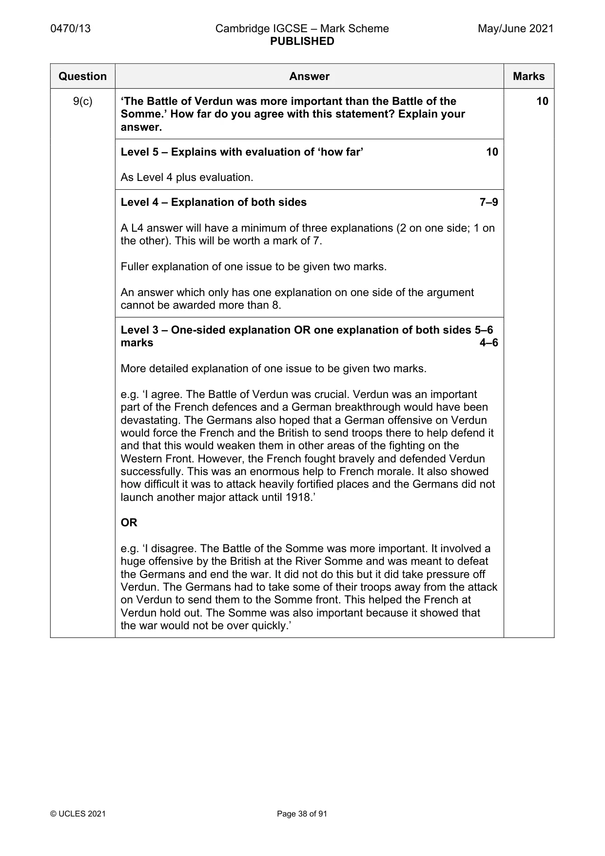 Mark scheme, page 38 of 91