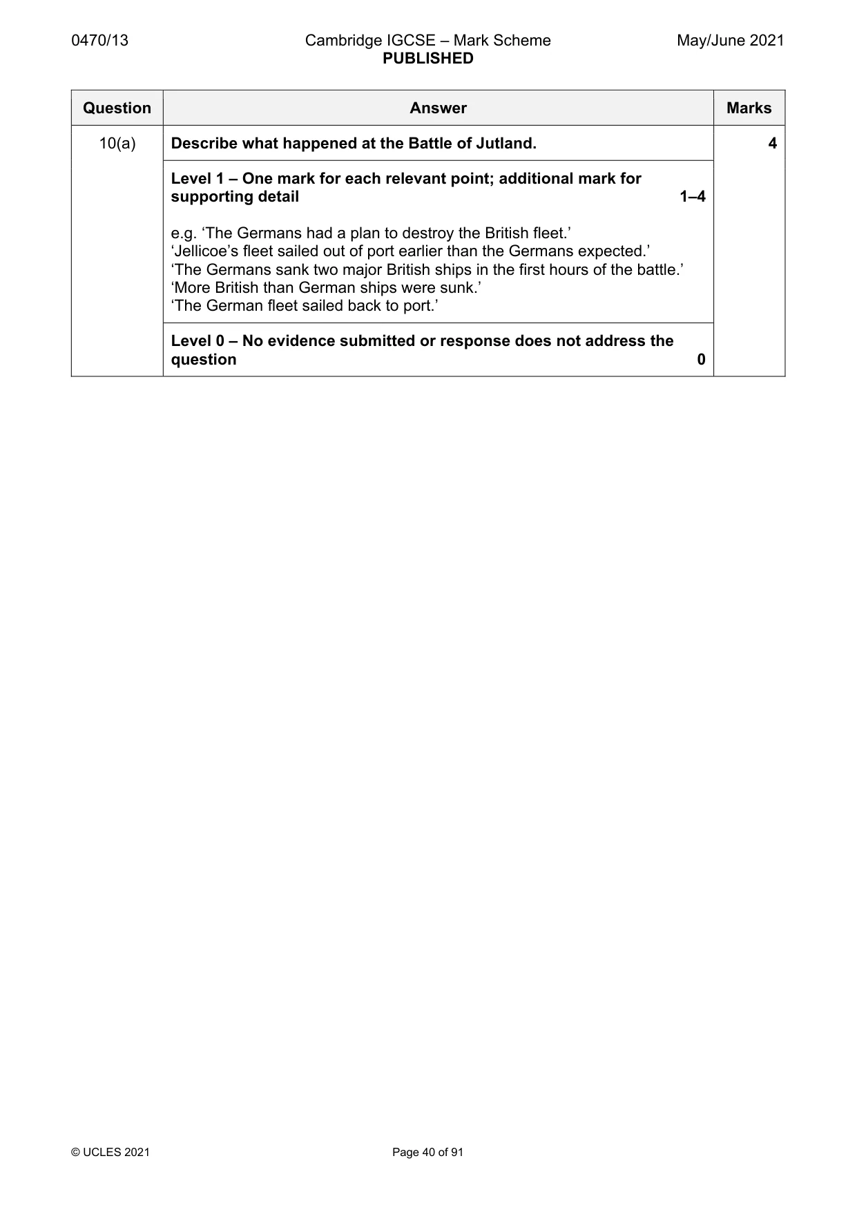 Mark scheme, page 40 of 91