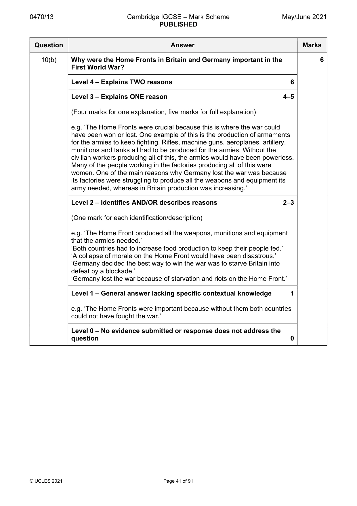 Mark scheme, page 41 of 91