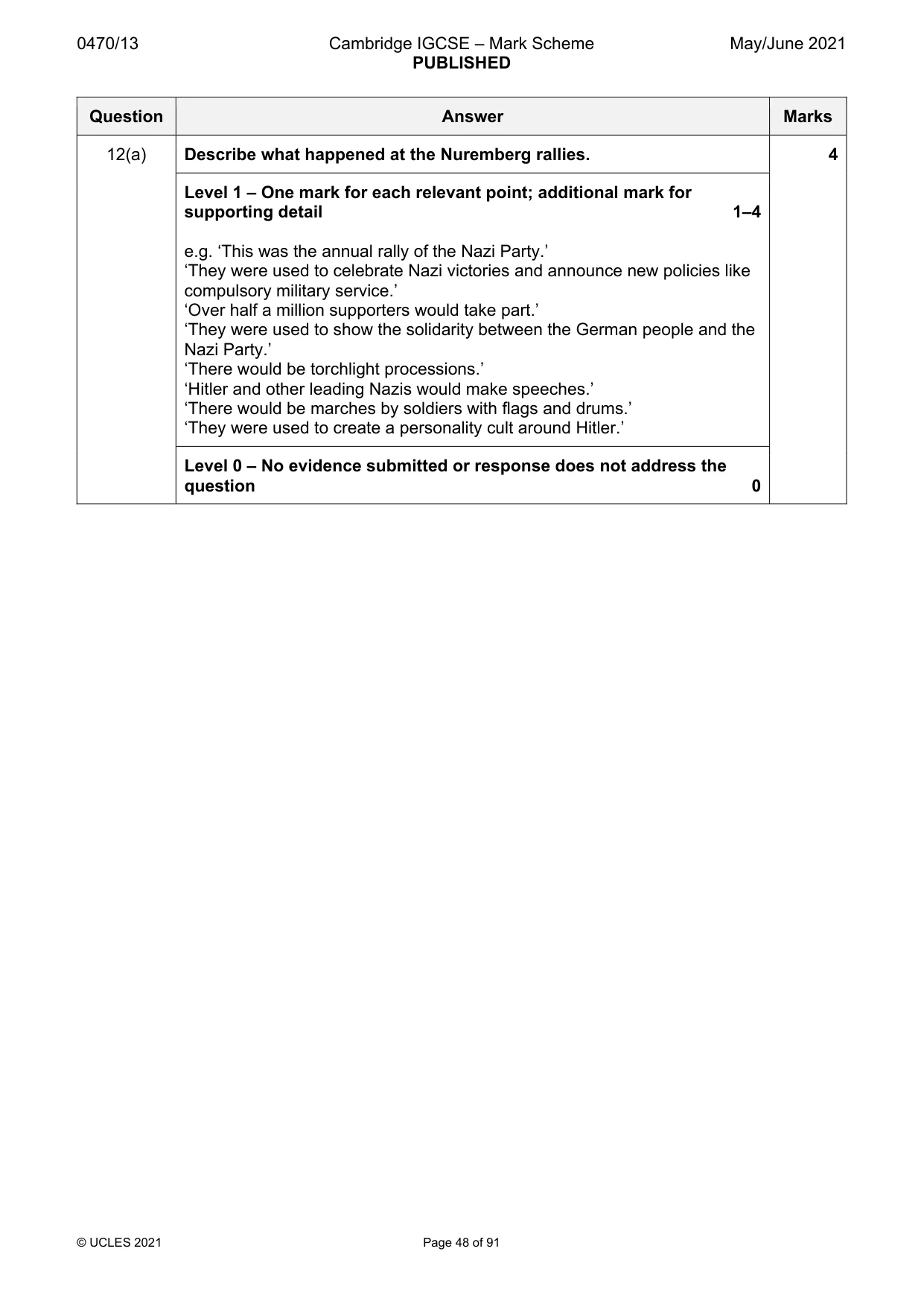 Mark scheme, page 48 of 91