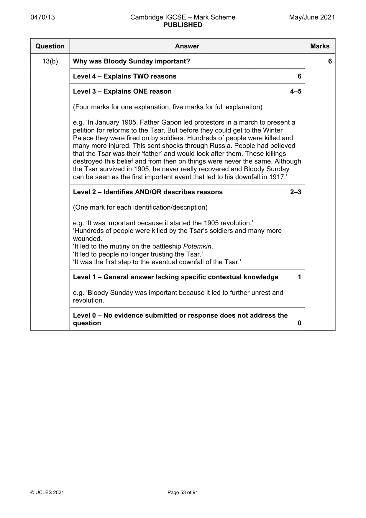 Mark scheme, page 53 of 91