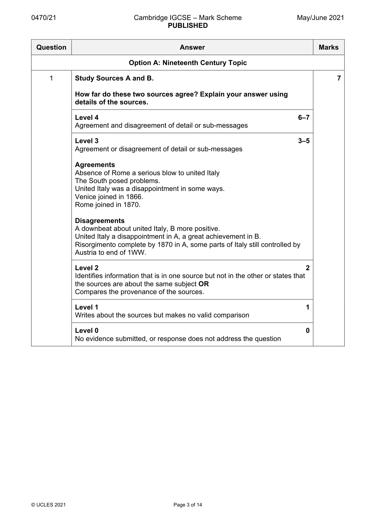 Mark scheme, page 3 of 14