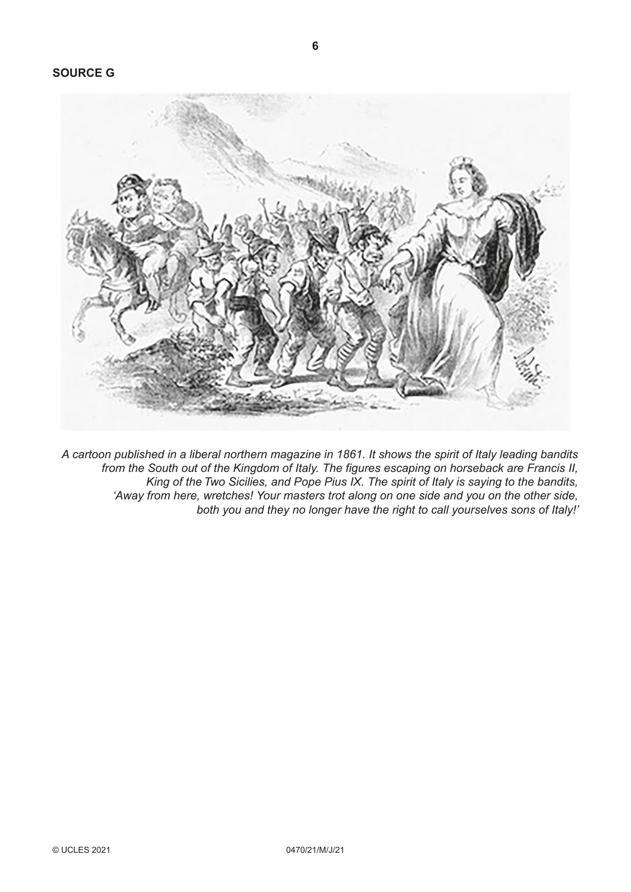 Cambridge IGCSE History 0470 2021 May/June Paper 2 · Variant 1 question paper, page 6 of 16