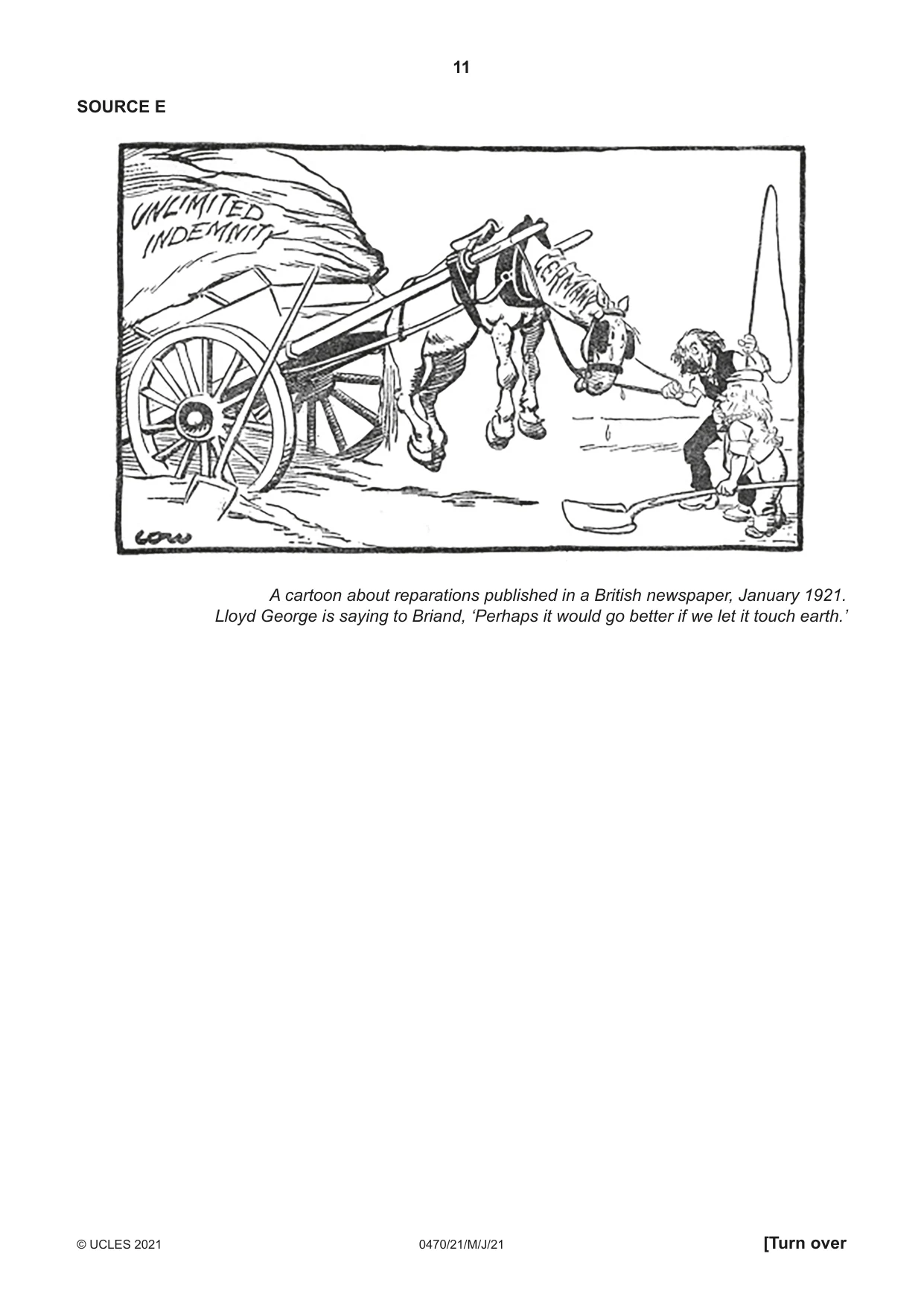 Cambridge IGCSE History 0470 2021 May/June Paper 2 · Variant 1 question paper, page 11 of 16
