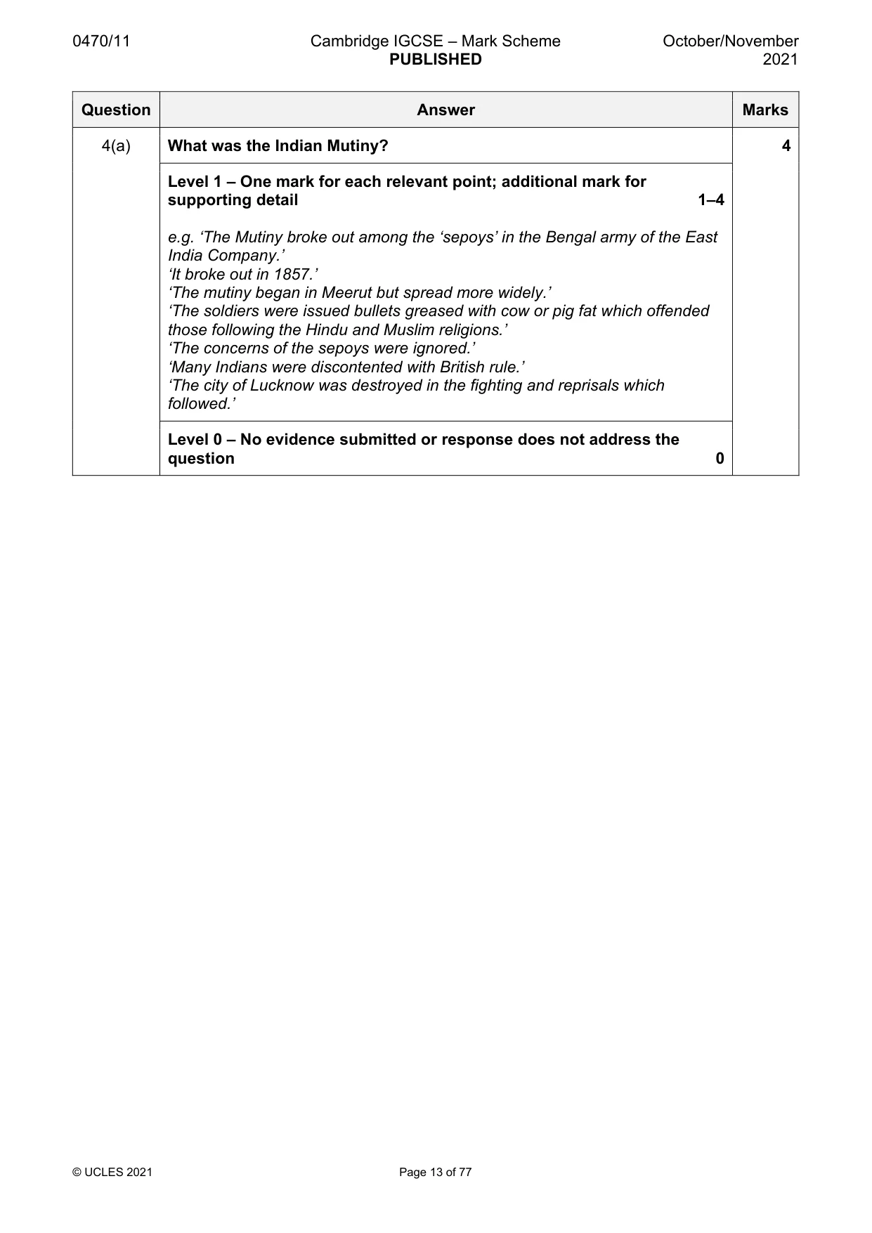 Mark scheme, page 13 of 77