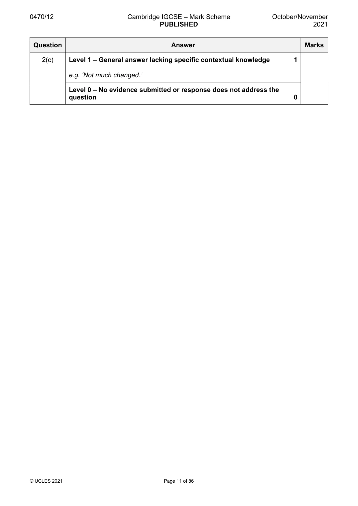 Mark scheme, page 11 of 86