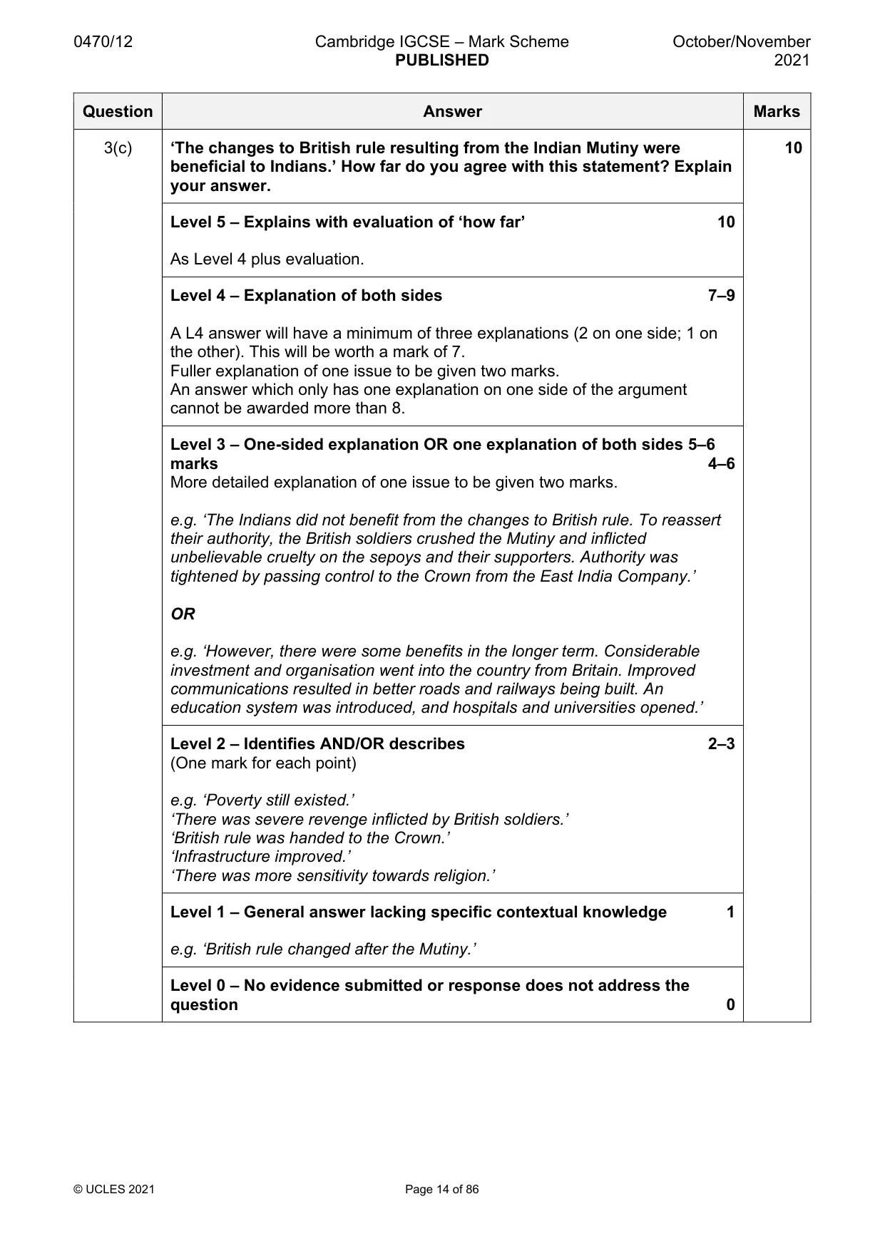 Mark scheme, page 14 of 86