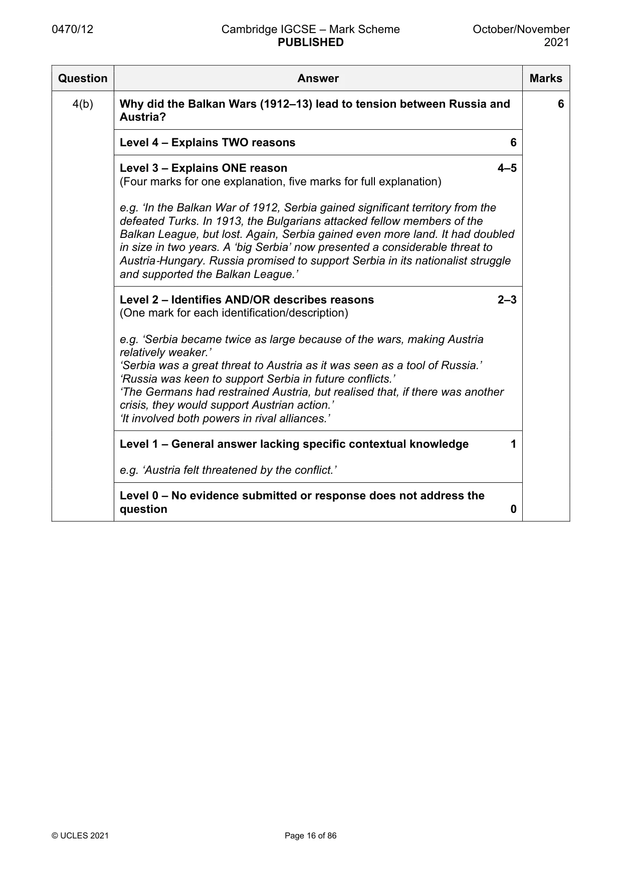 Mark scheme, page 16 of 86