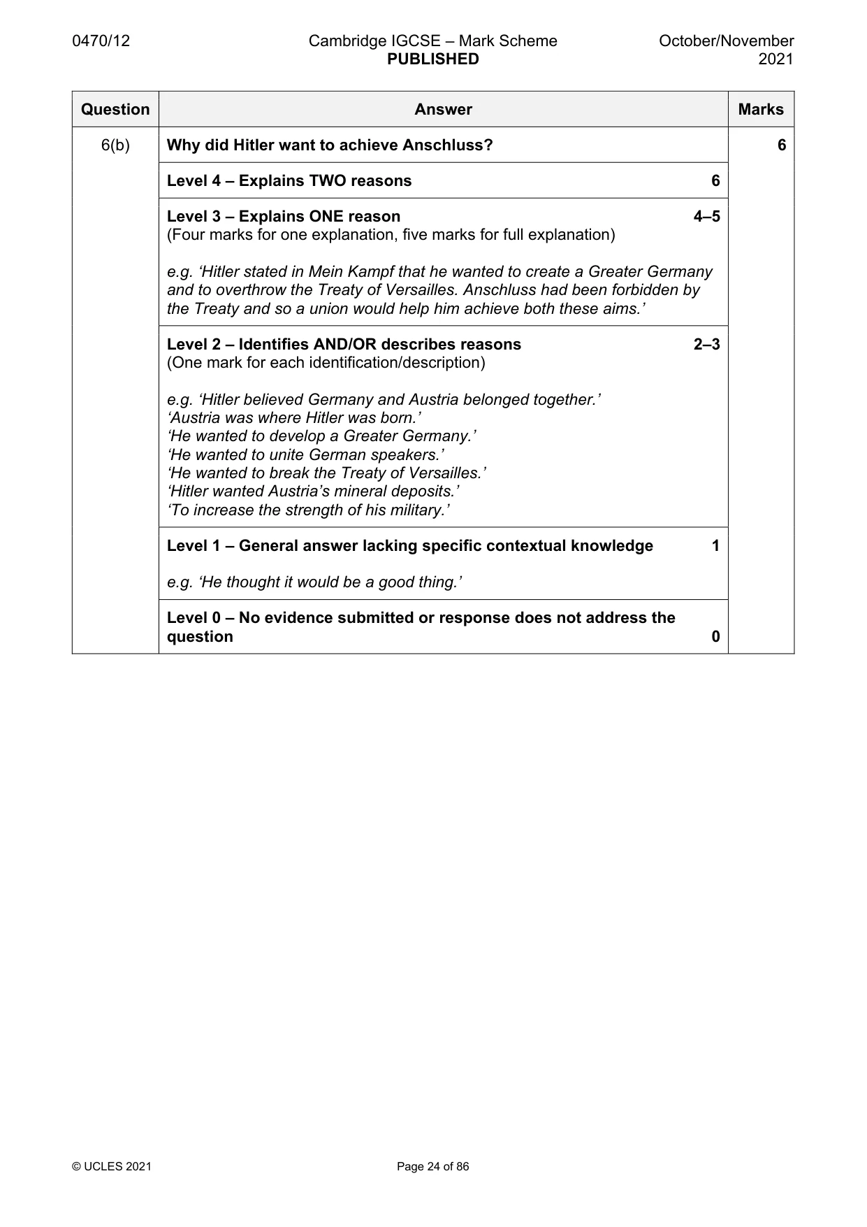 Mark scheme, page 24 of 86