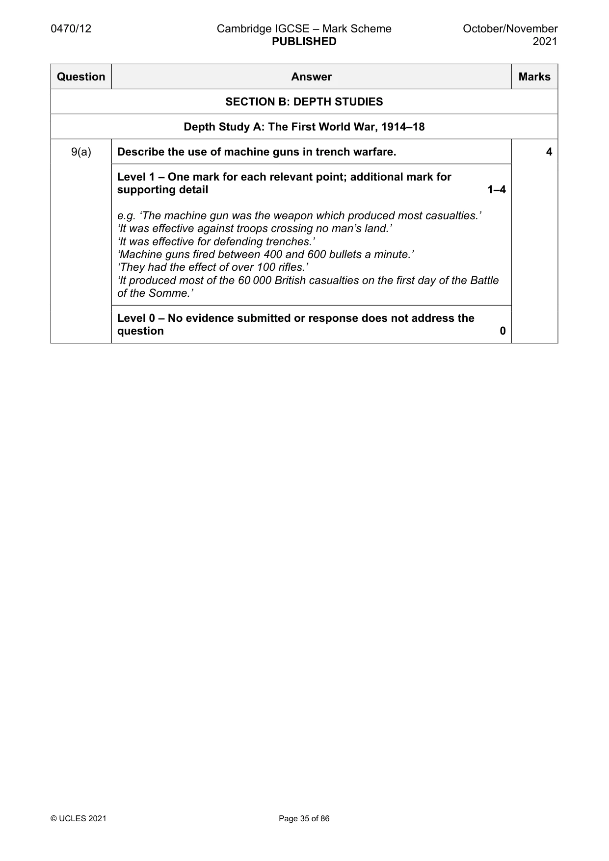 Mark scheme, page 35 of 86