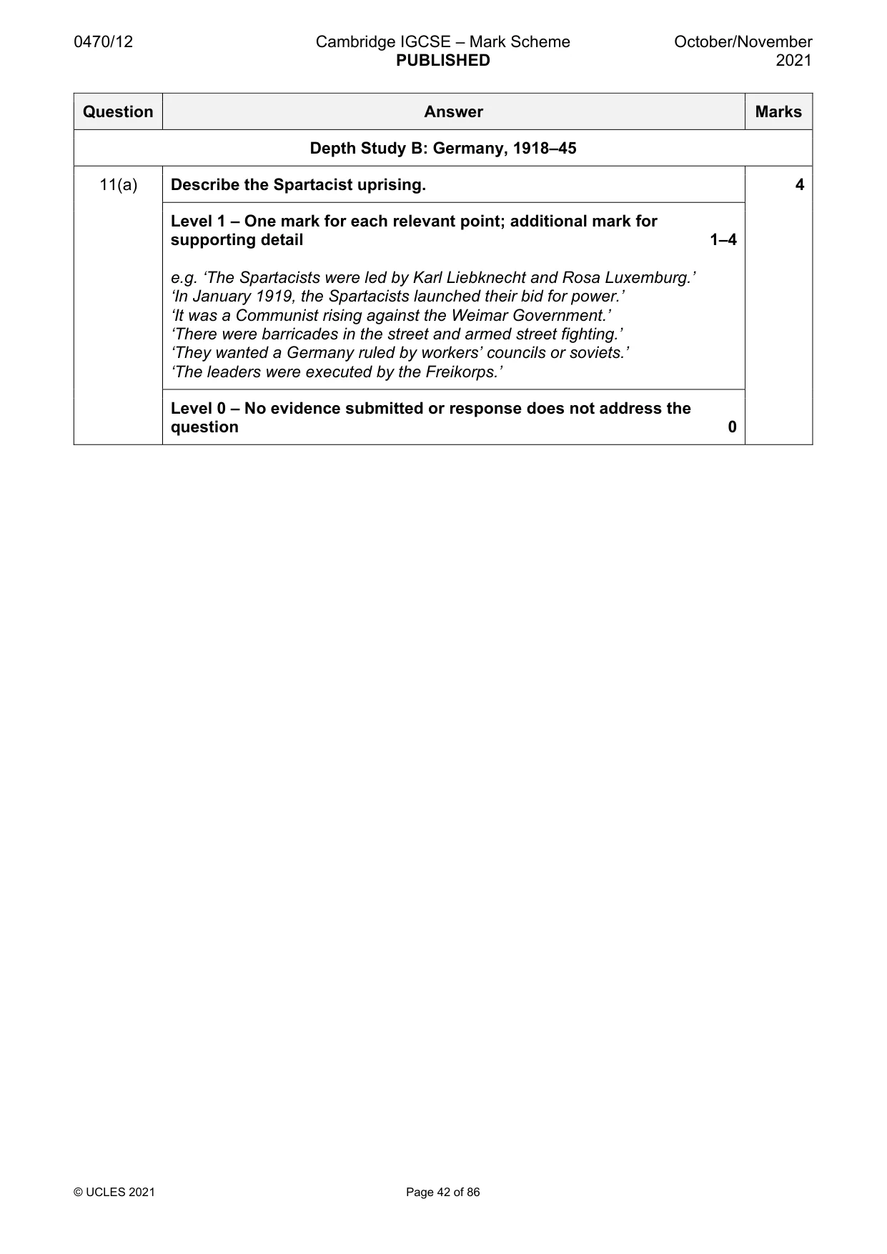 Mark scheme, page 42 of 86
