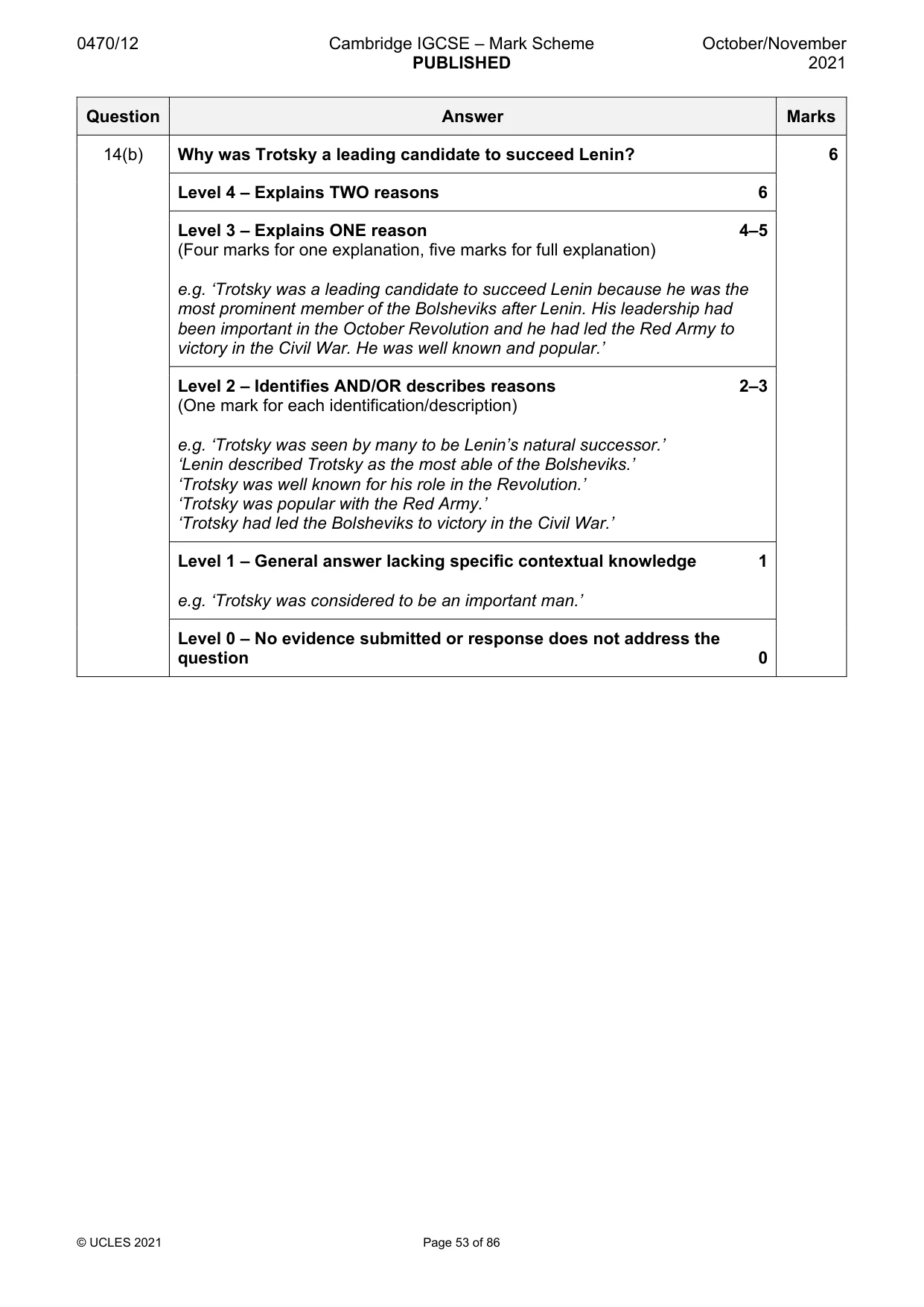 Mark scheme, page 53 of 86