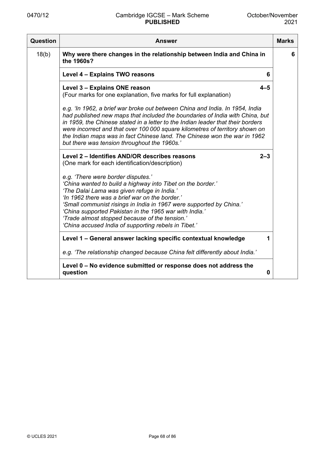 Mark scheme, page 68 of 86