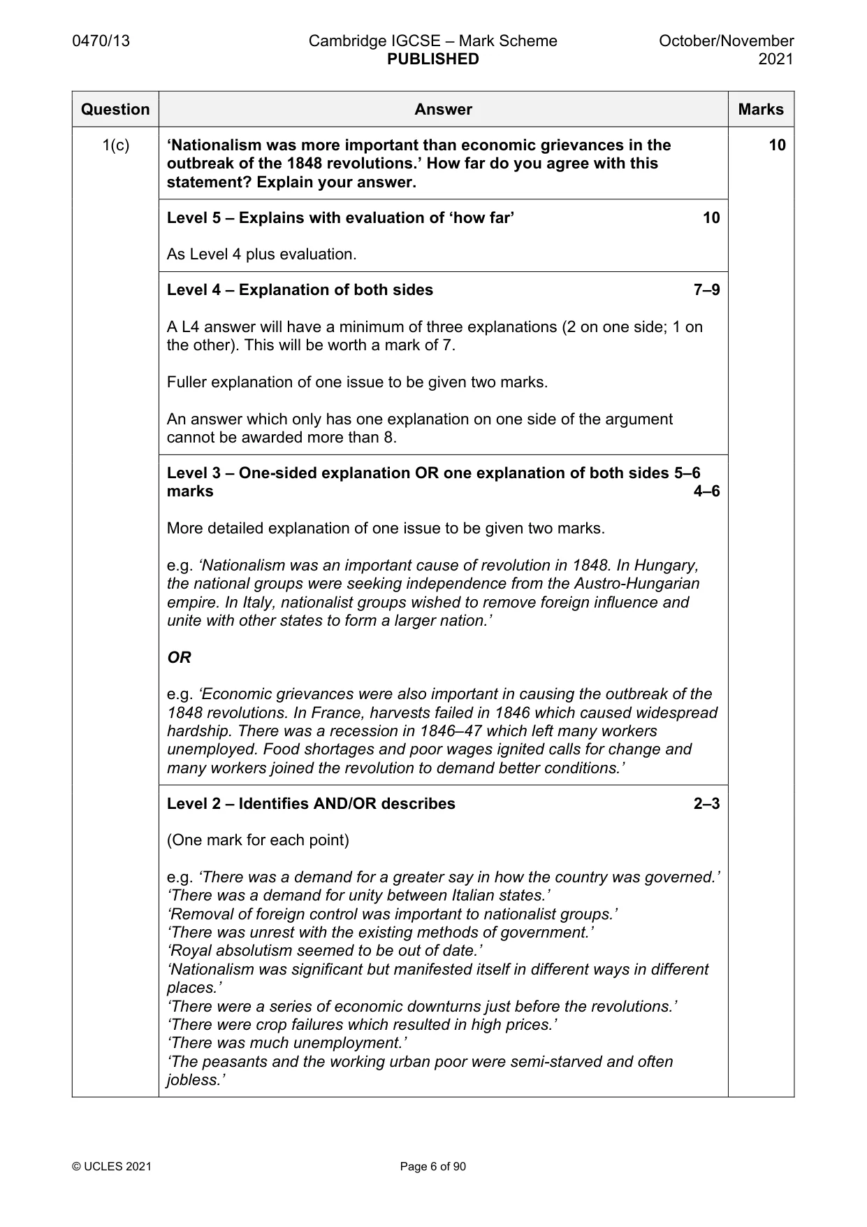 Mark scheme, page 6 of 90