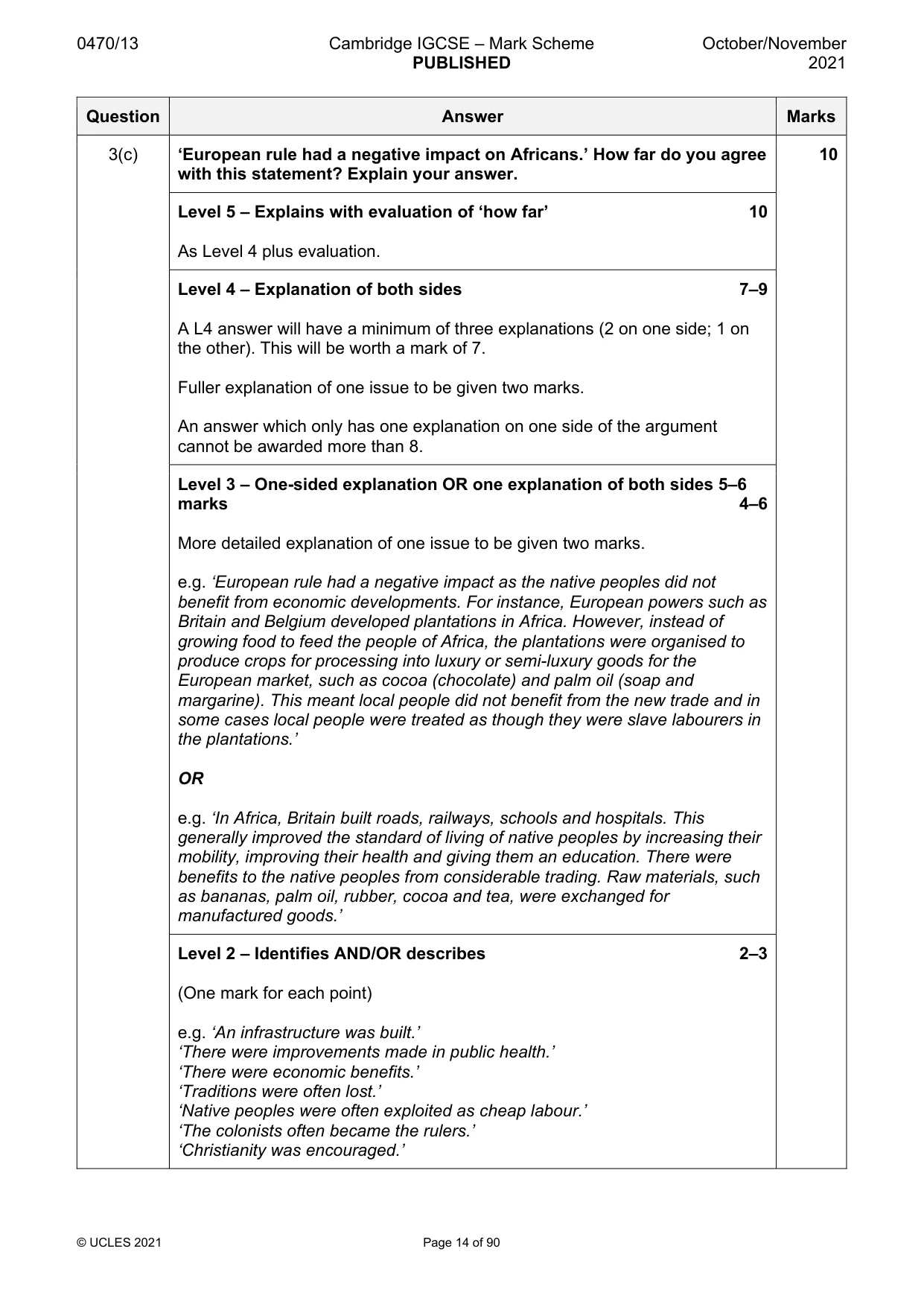 Mark scheme, page 14 of 90