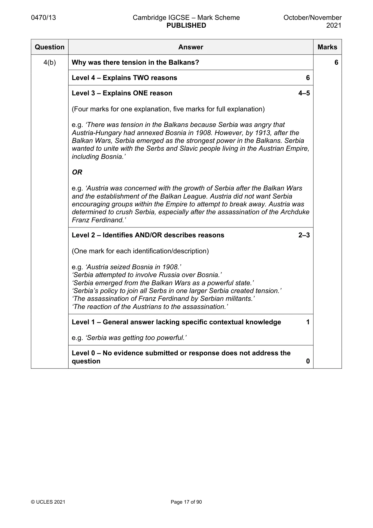 Mark scheme, page 17 of 90