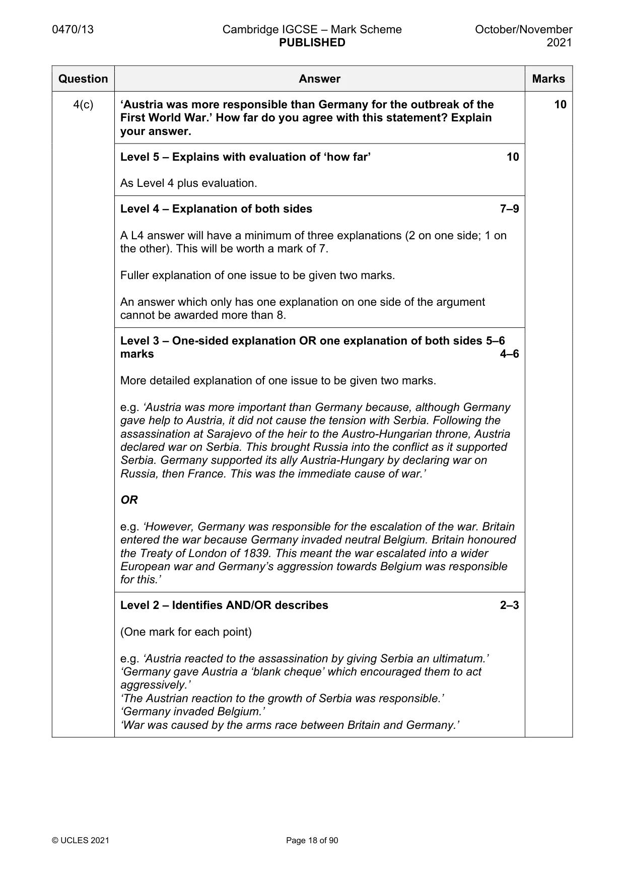 Mark scheme, page 18 of 90