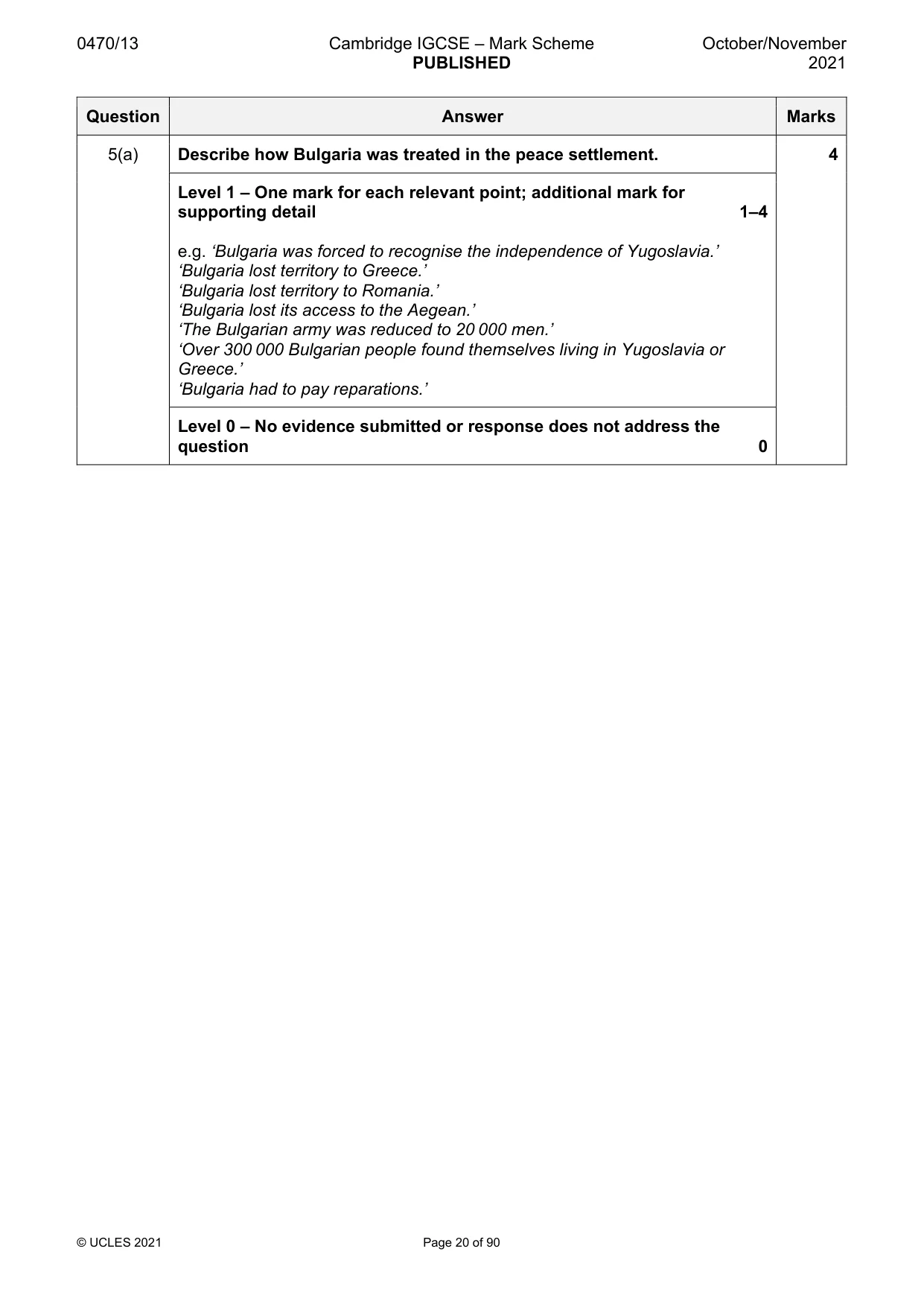 Mark scheme, page 20 of 90