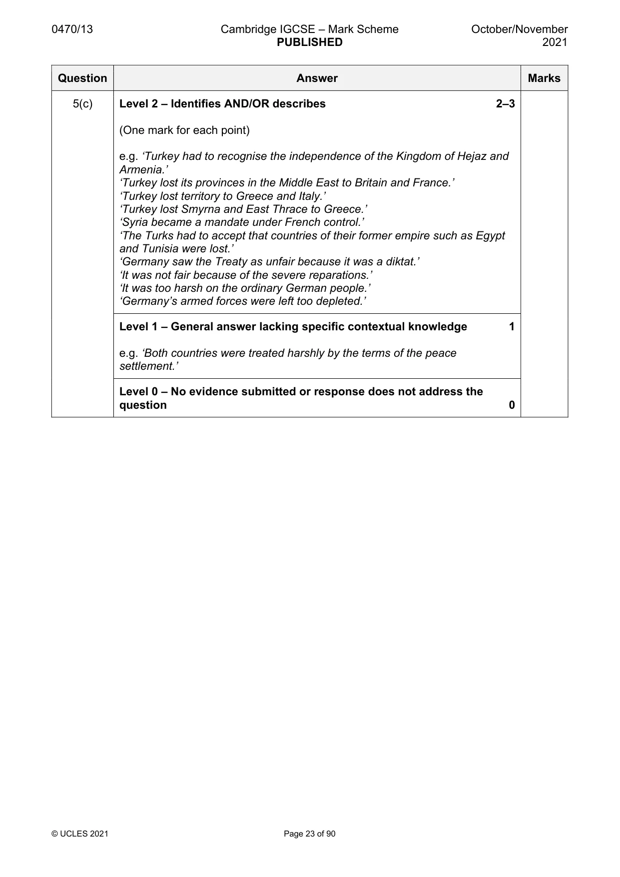 Mark scheme, page 23 of 90