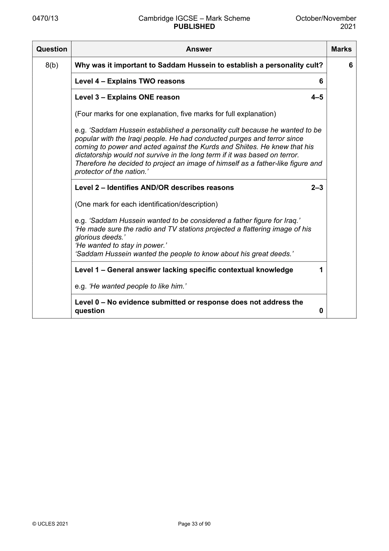 Mark scheme, page 33 of 90