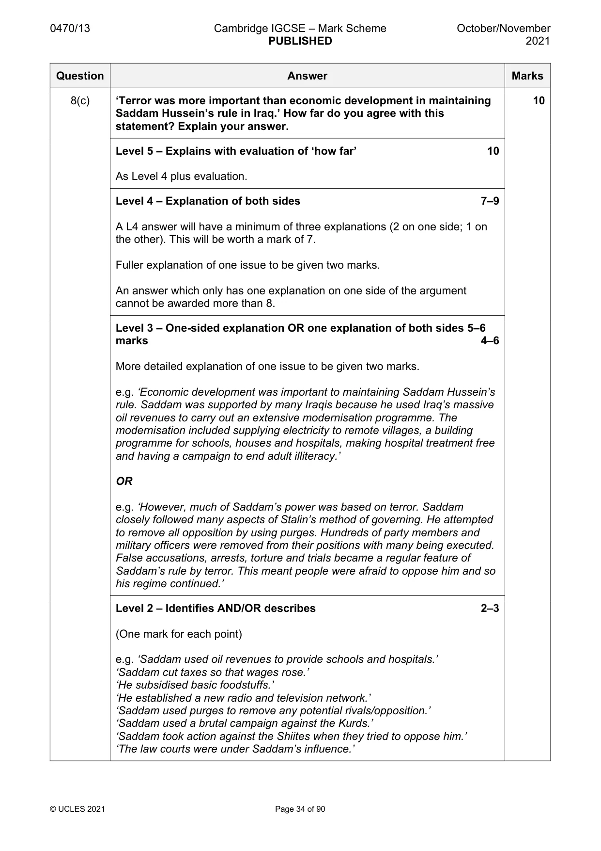 Mark scheme, page 34 of 90