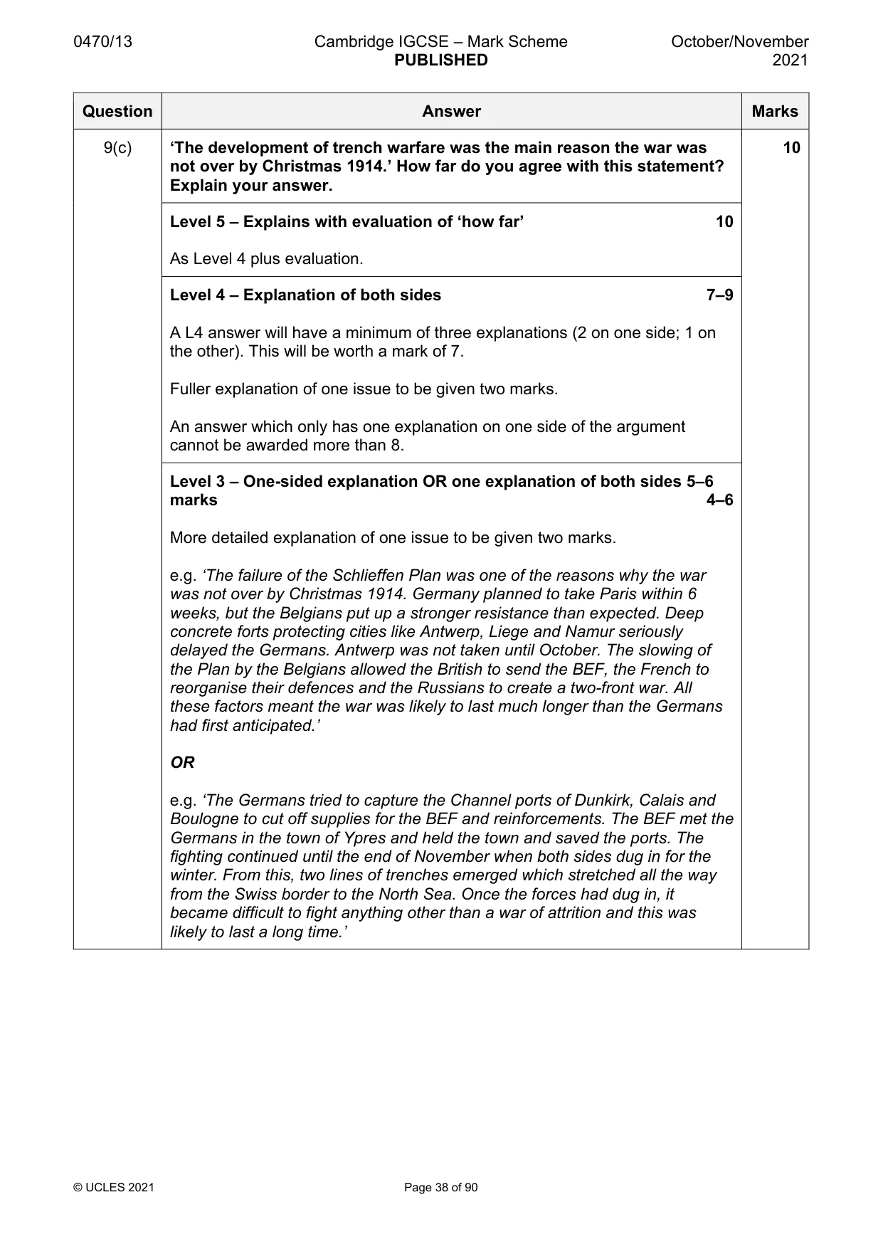 Mark scheme, page 38 of 90