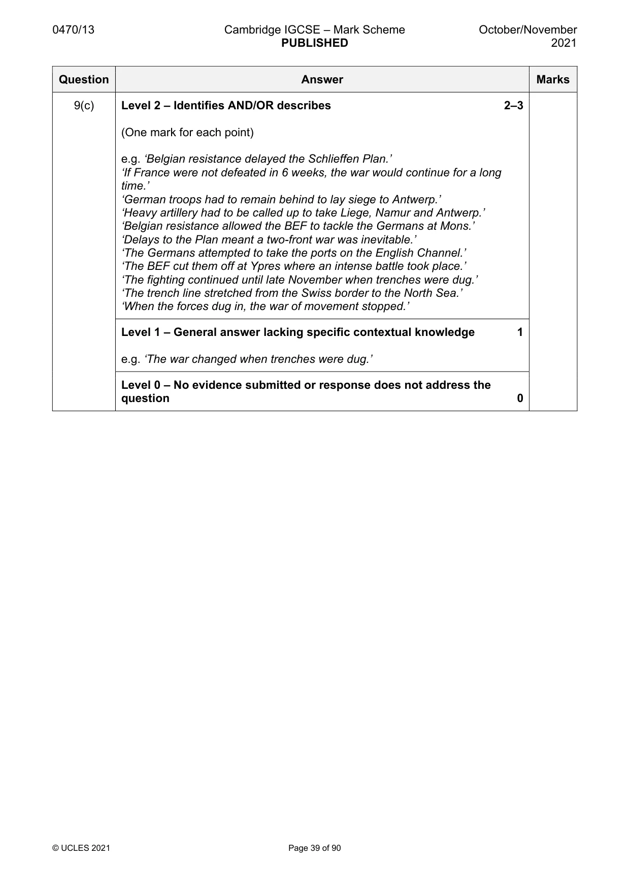 Mark scheme, page 39 of 90