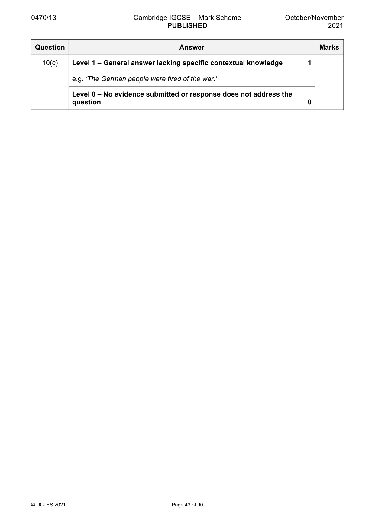 Mark scheme, page 43 of 90
