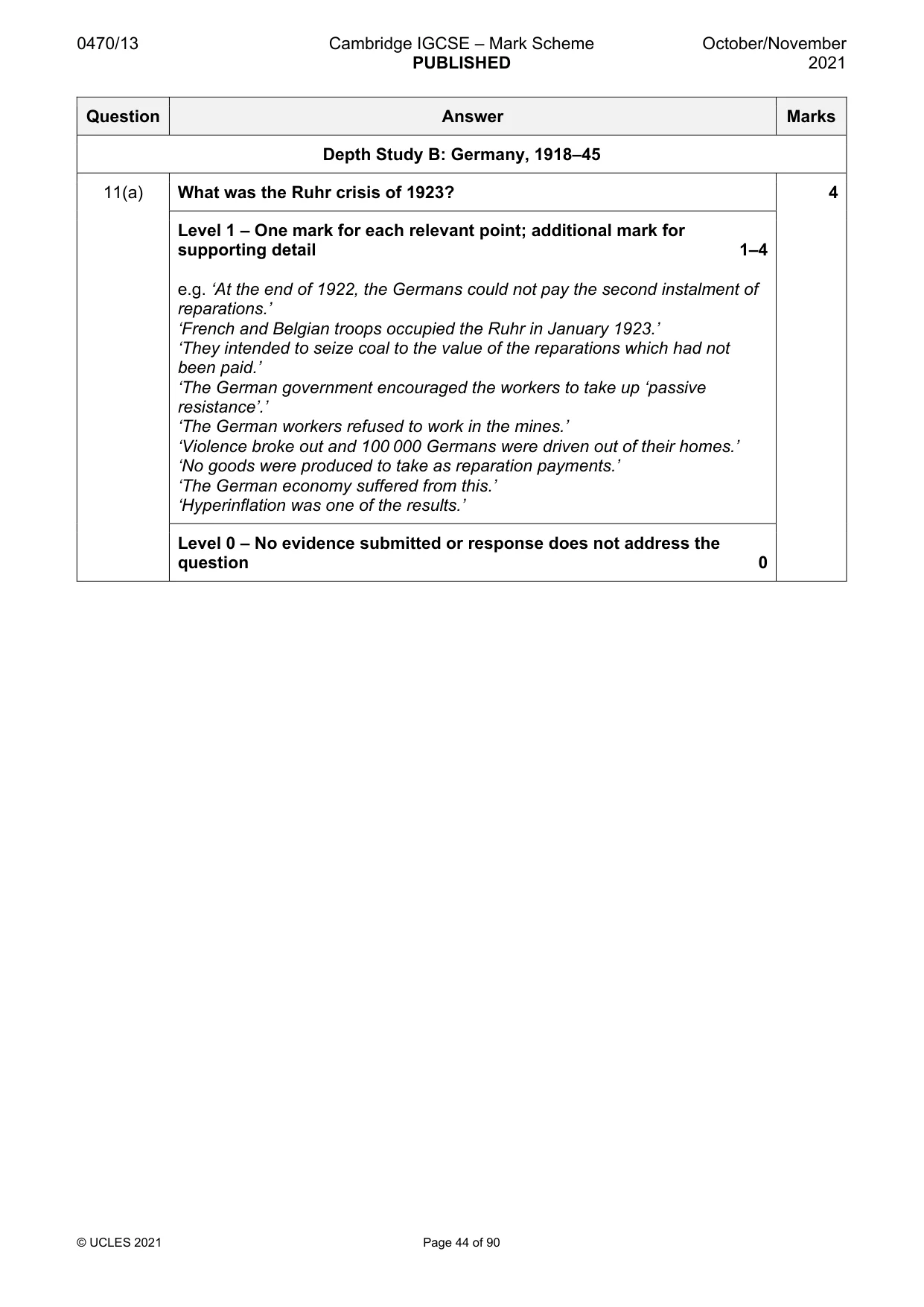 Mark scheme, page 44 of 90