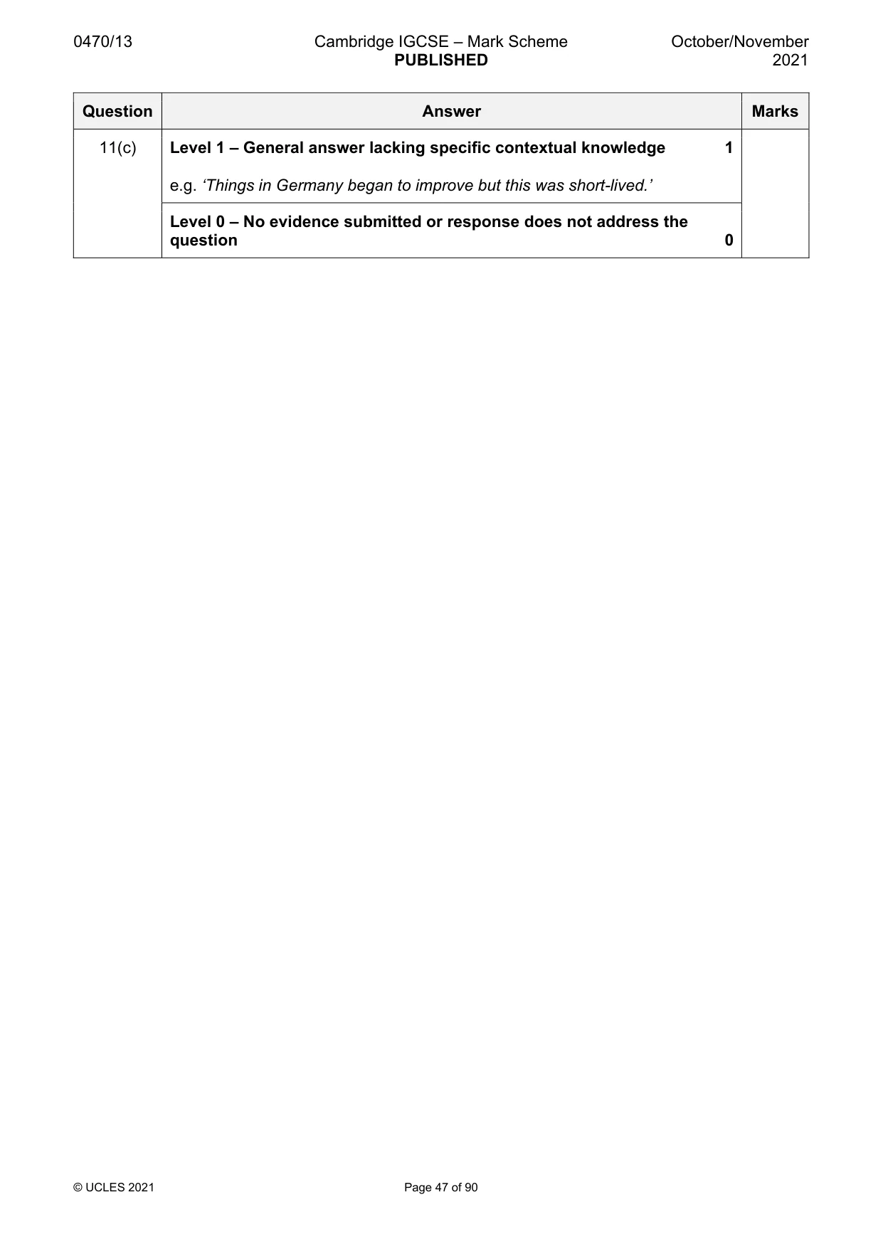 Mark scheme, page 47 of 90