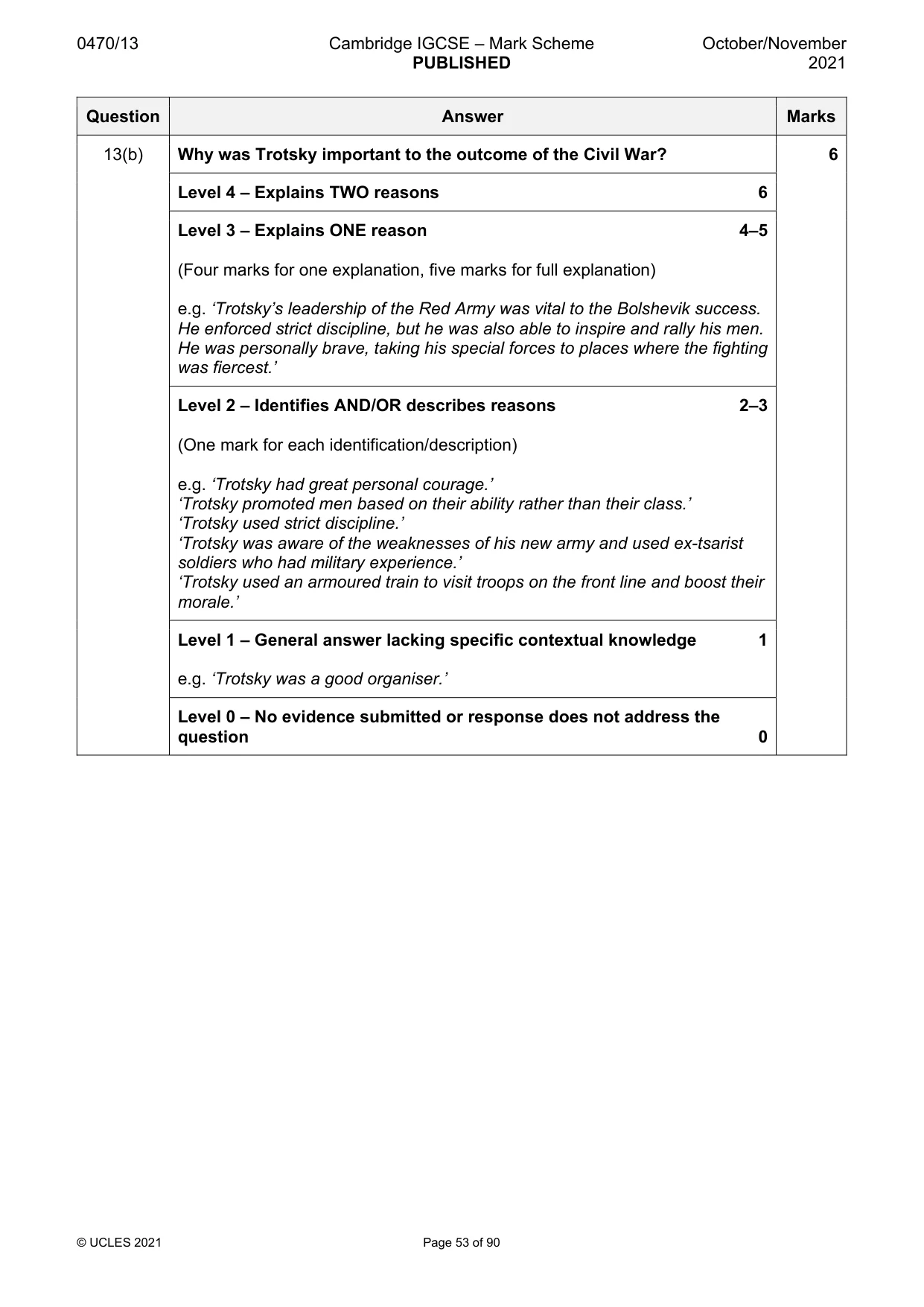 Mark scheme, page 53 of 90