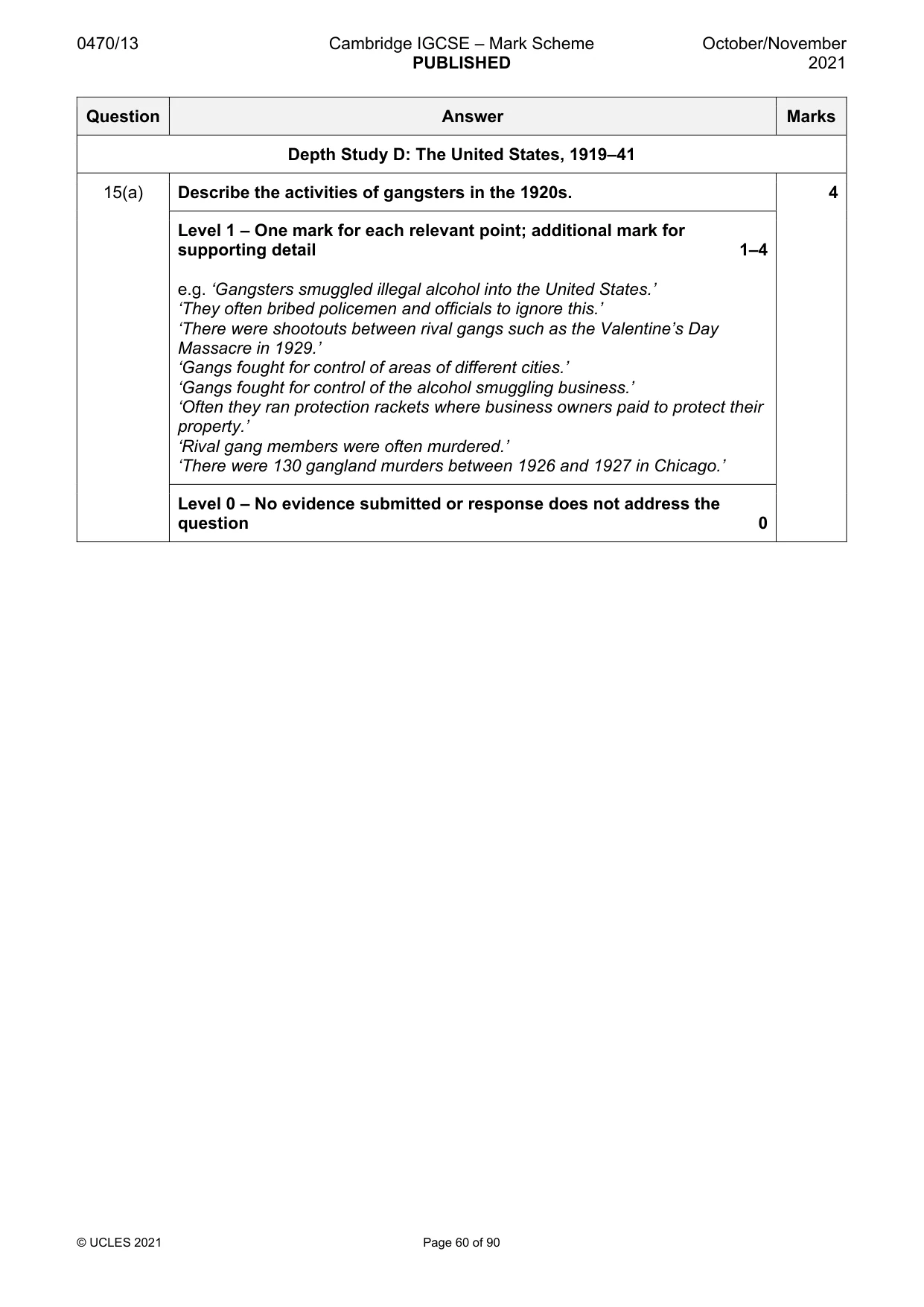 Mark scheme, page 60 of 90