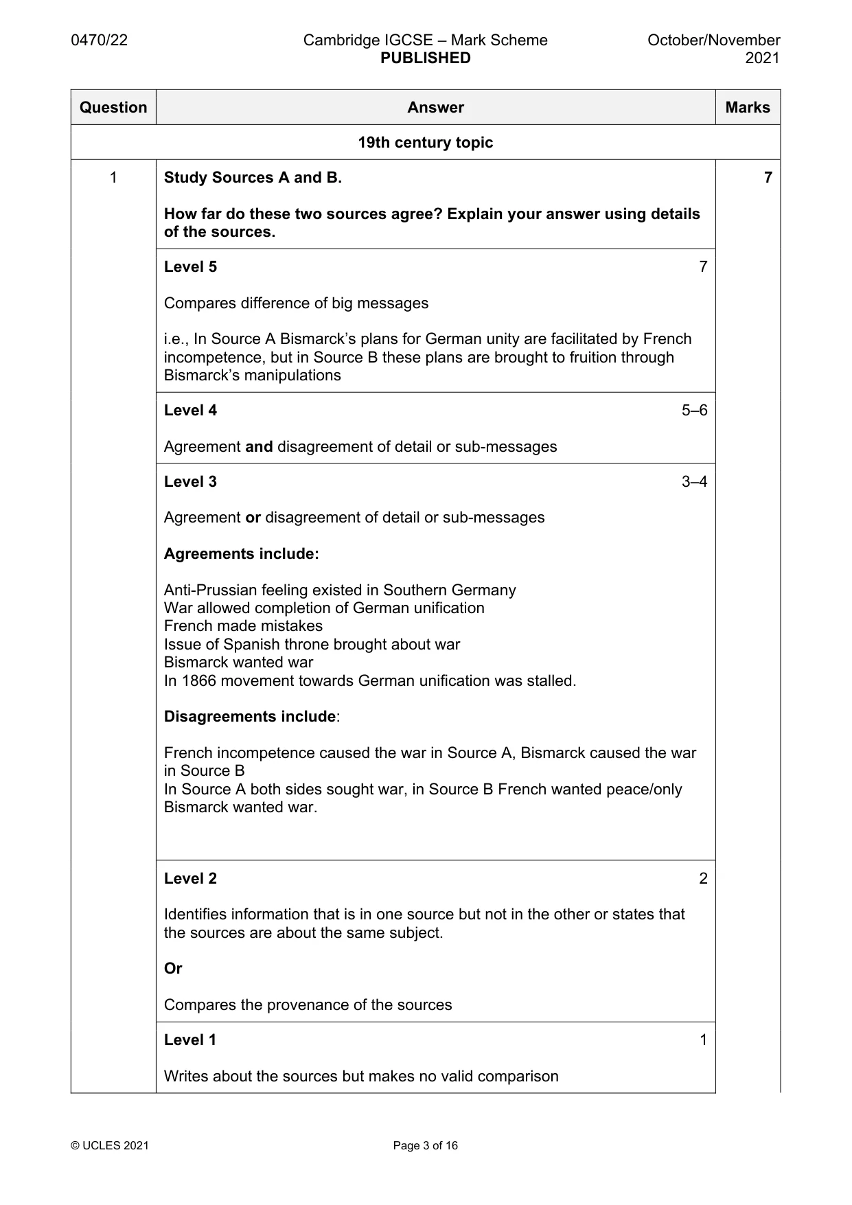 Mark scheme, page 3 of 16
