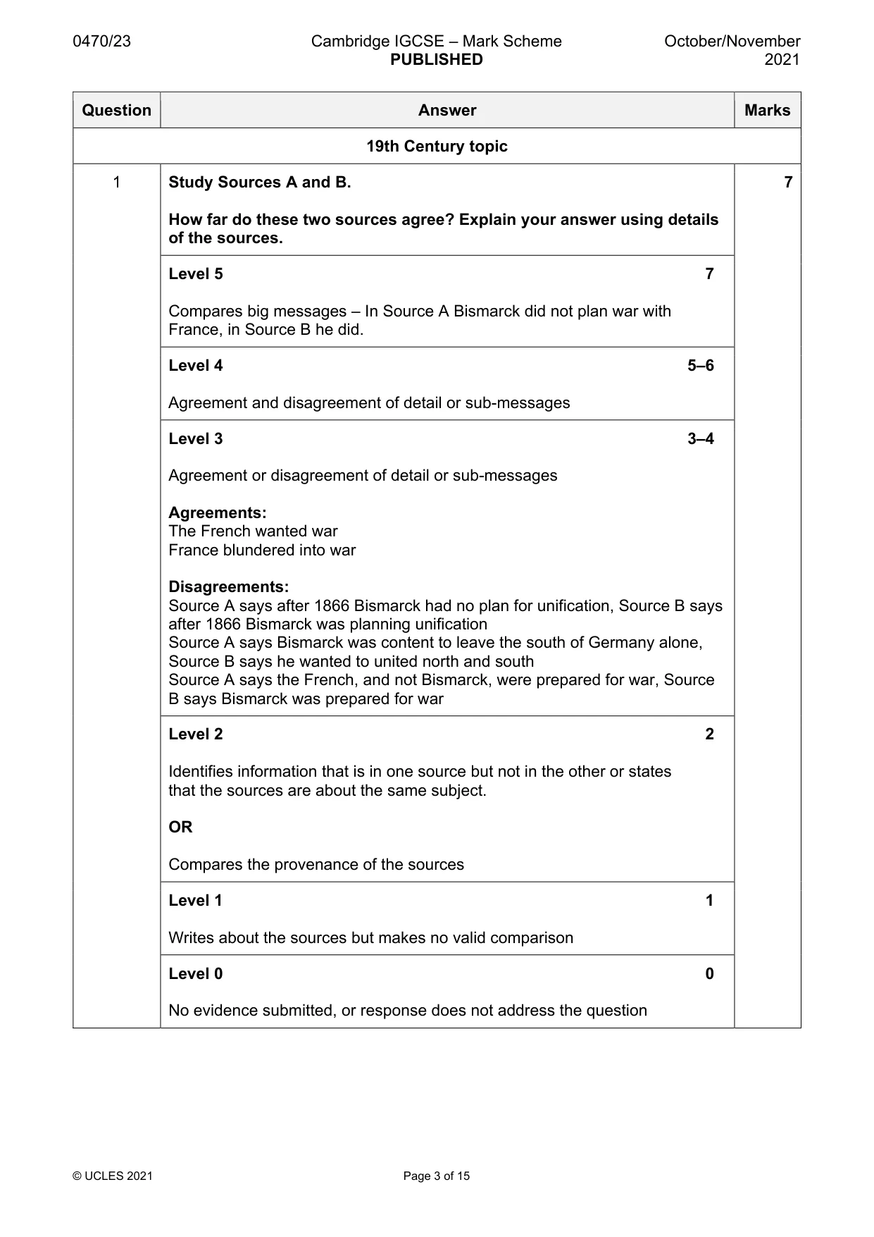 Mark scheme, page 3 of 15