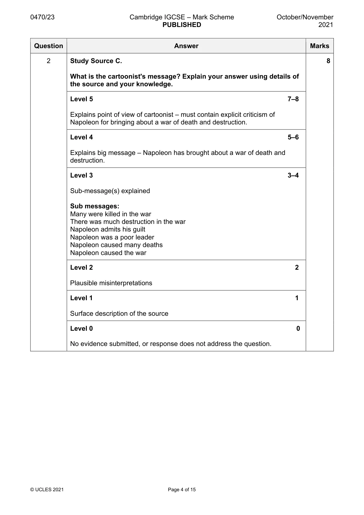 Mark scheme, page 4 of 15