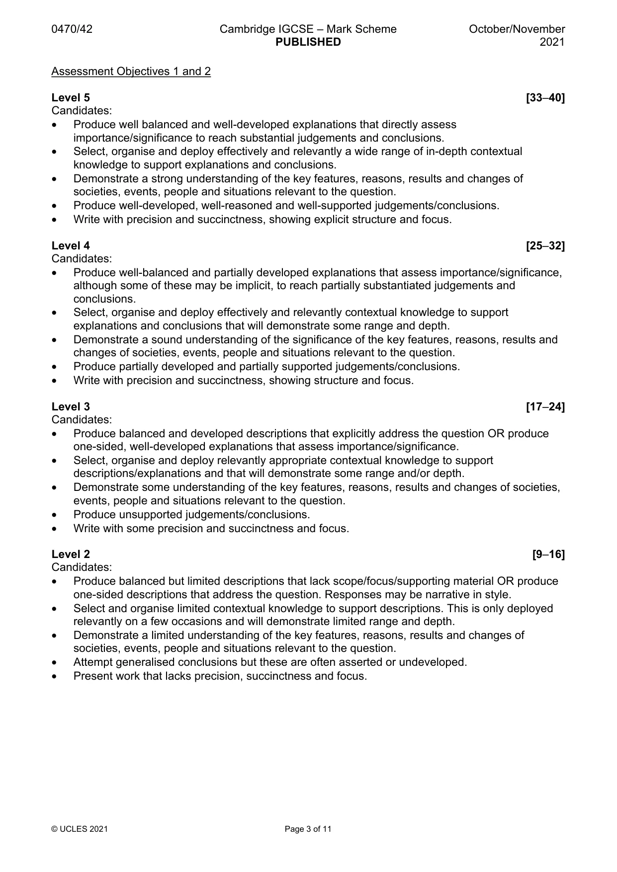 Mark scheme, page 3 of 11