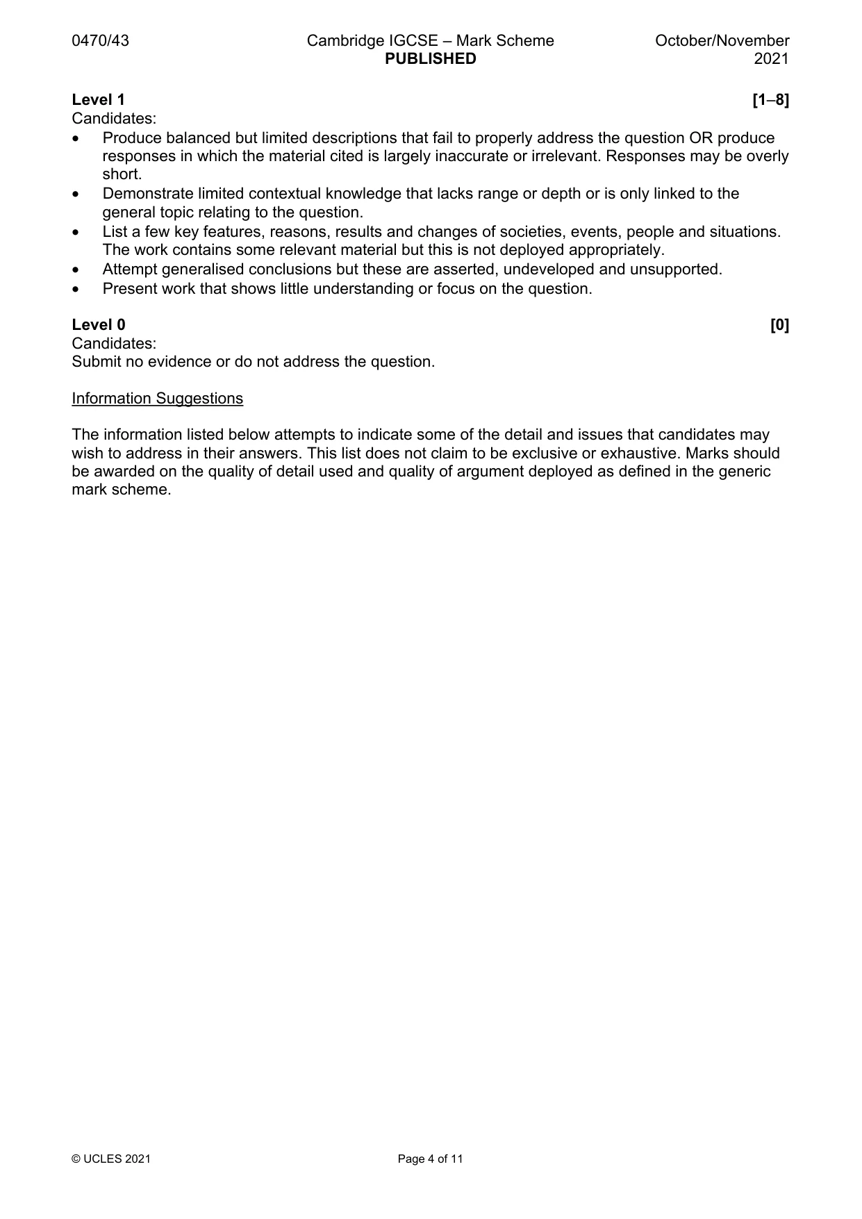 Mark scheme, page 4 of 11