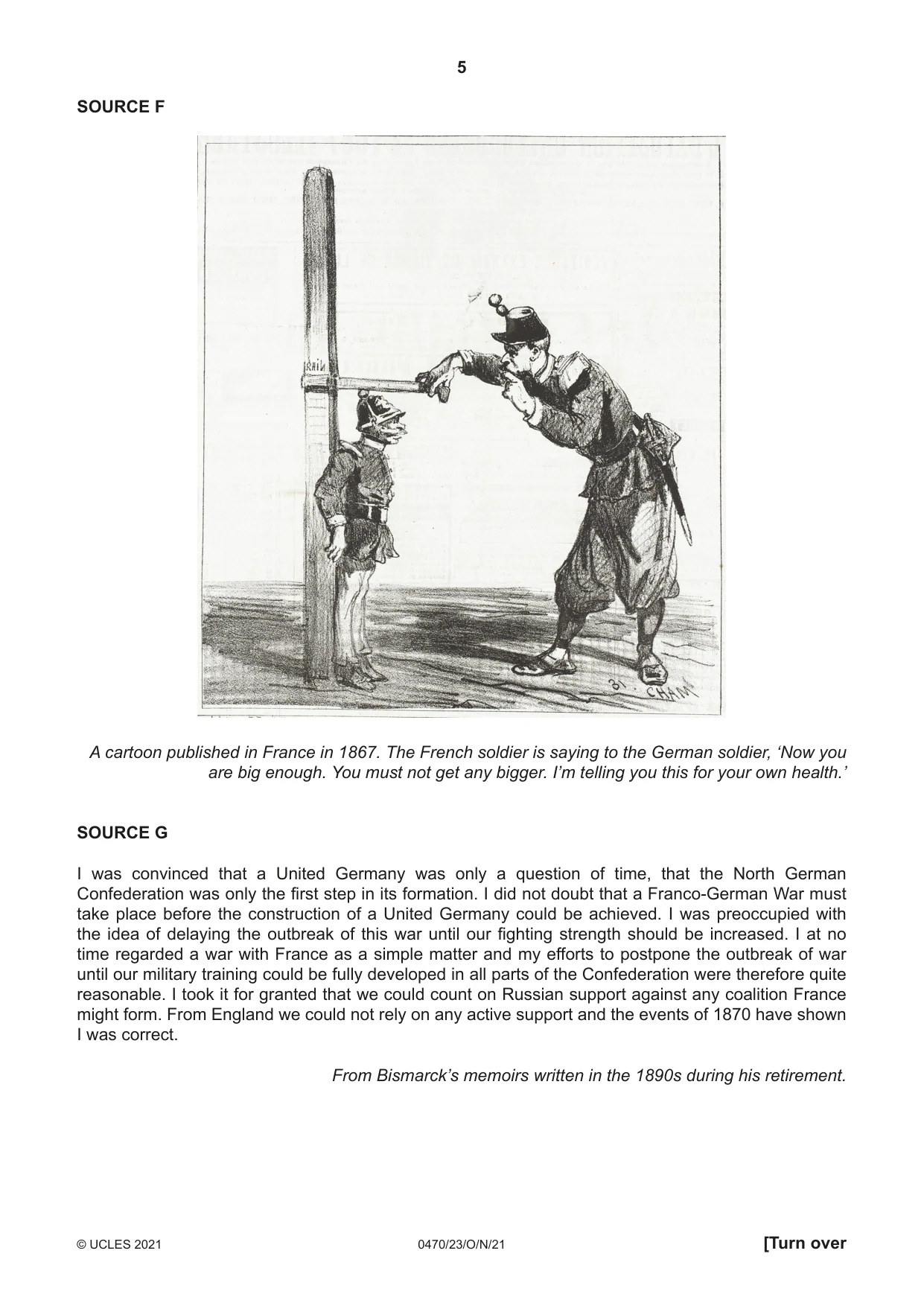 Cambridge IGCSE History 0470 2021 Oct/Nov Paper 2 · Variant 3 question paper, page 5 of 12