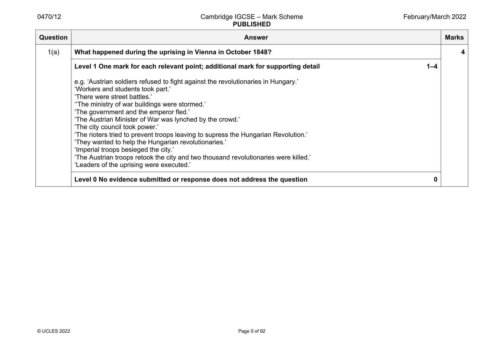 Mark scheme, page 5 of 92