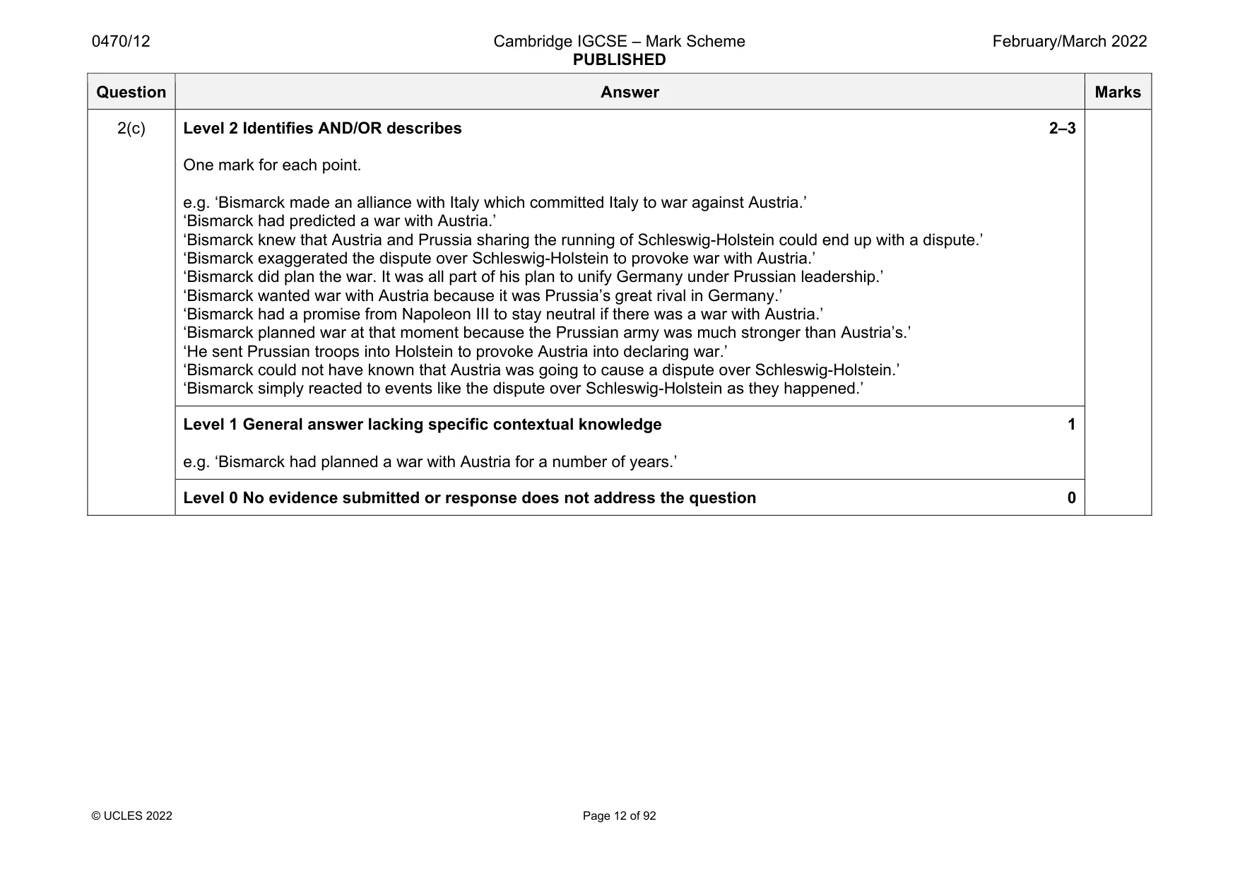 Mark scheme, page 12 of 92