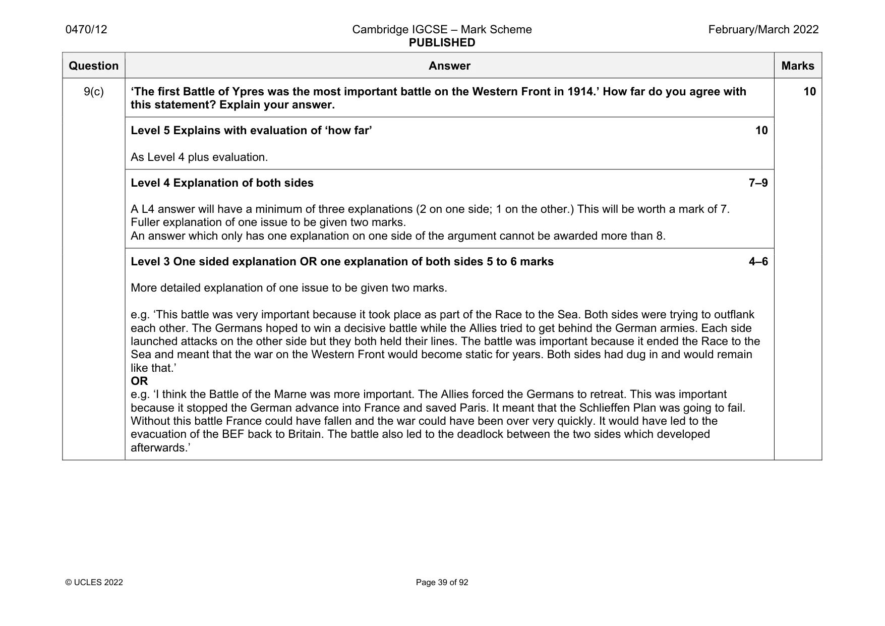 Mark scheme, page 39 of 92