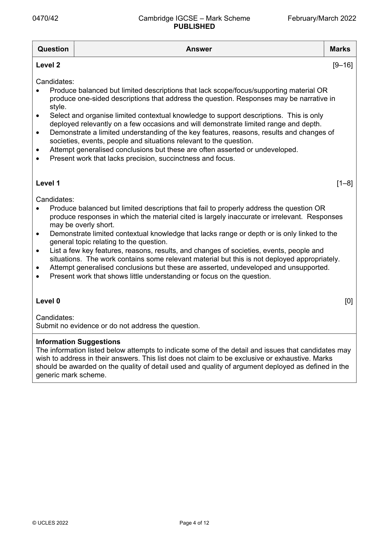 Mark scheme, page 4 of 12