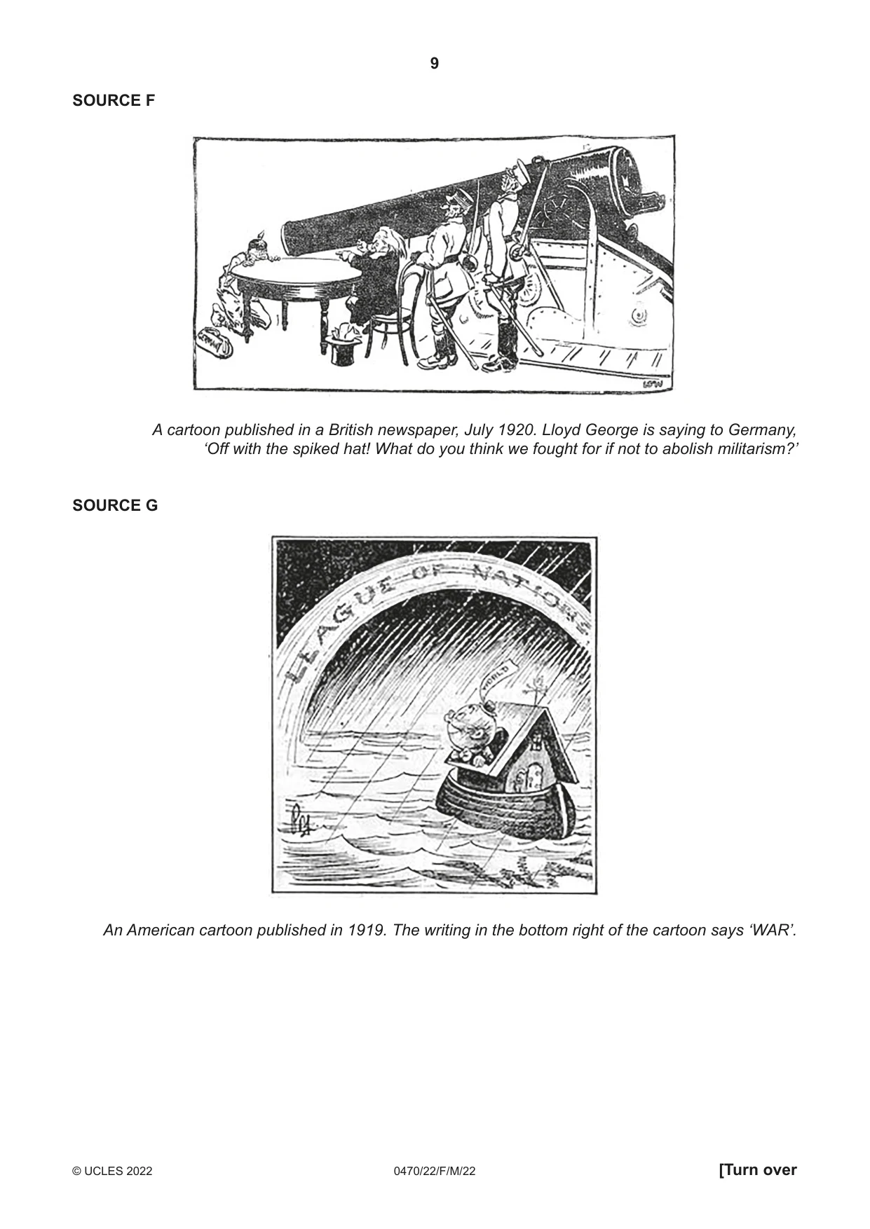 Cambridge IGCSE History 0470 2022 Feb/March Paper 2 · Variant 2 question paper, page 9 of 12