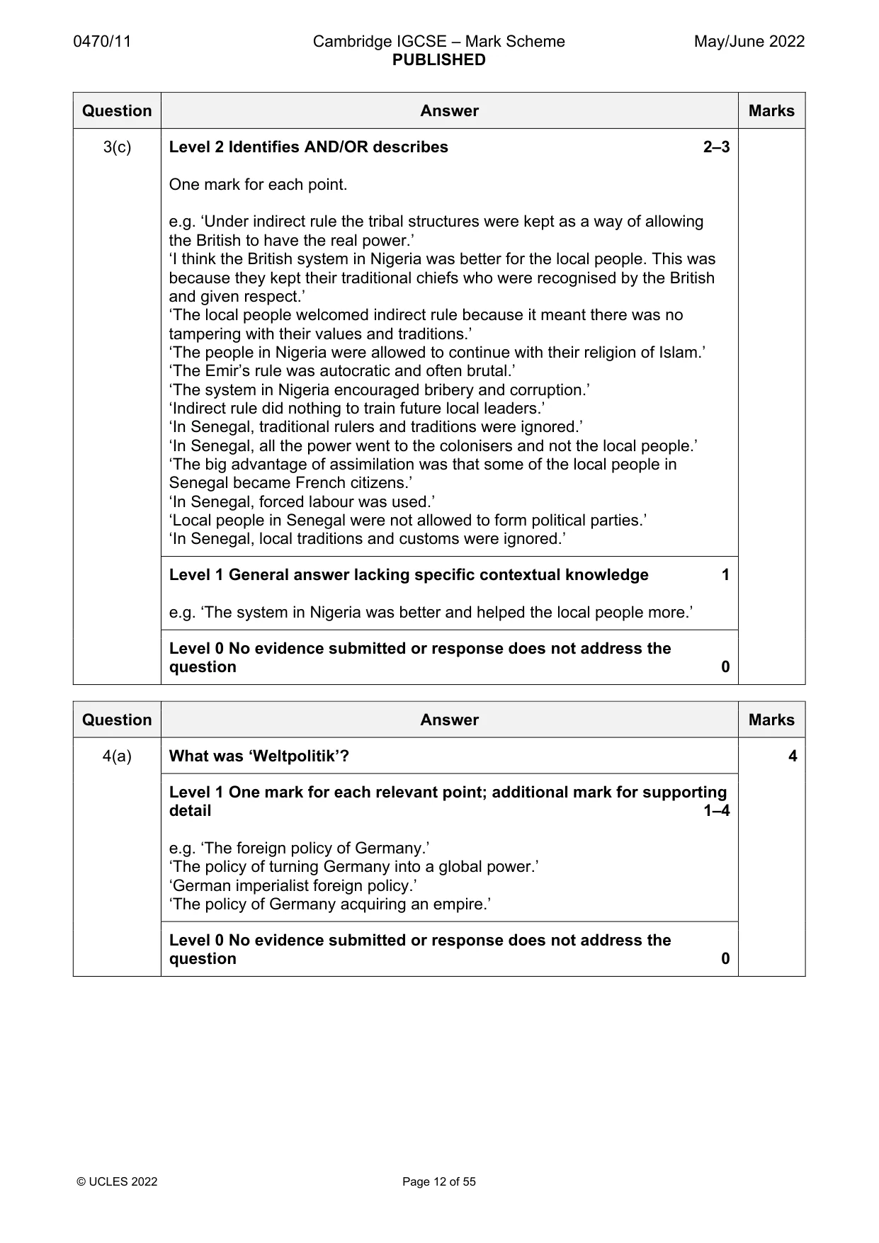 Mark scheme, page 12 of 55