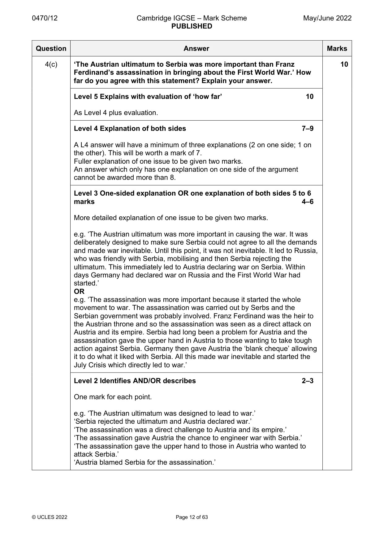 Mark scheme, page 12 of 63