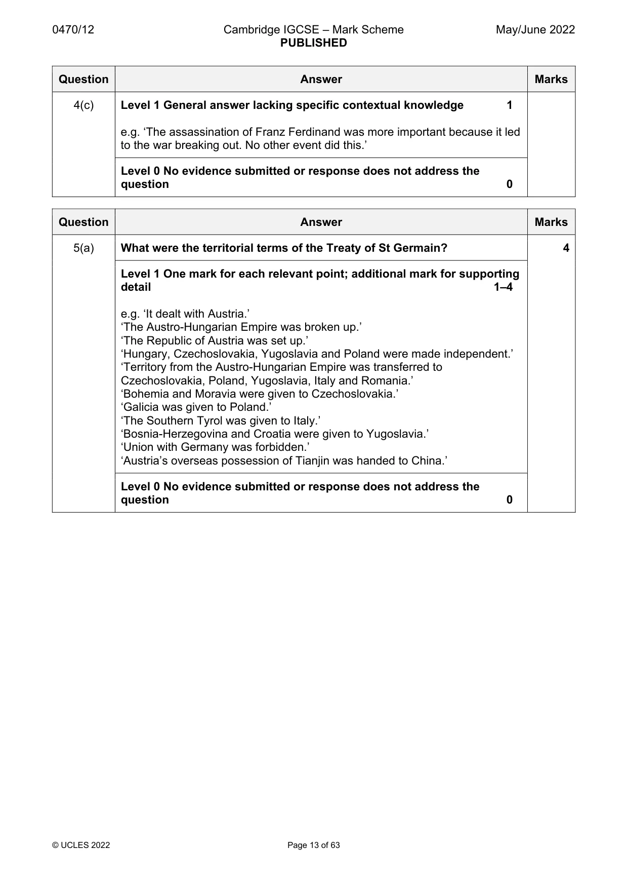 Mark scheme, page 13 of 63